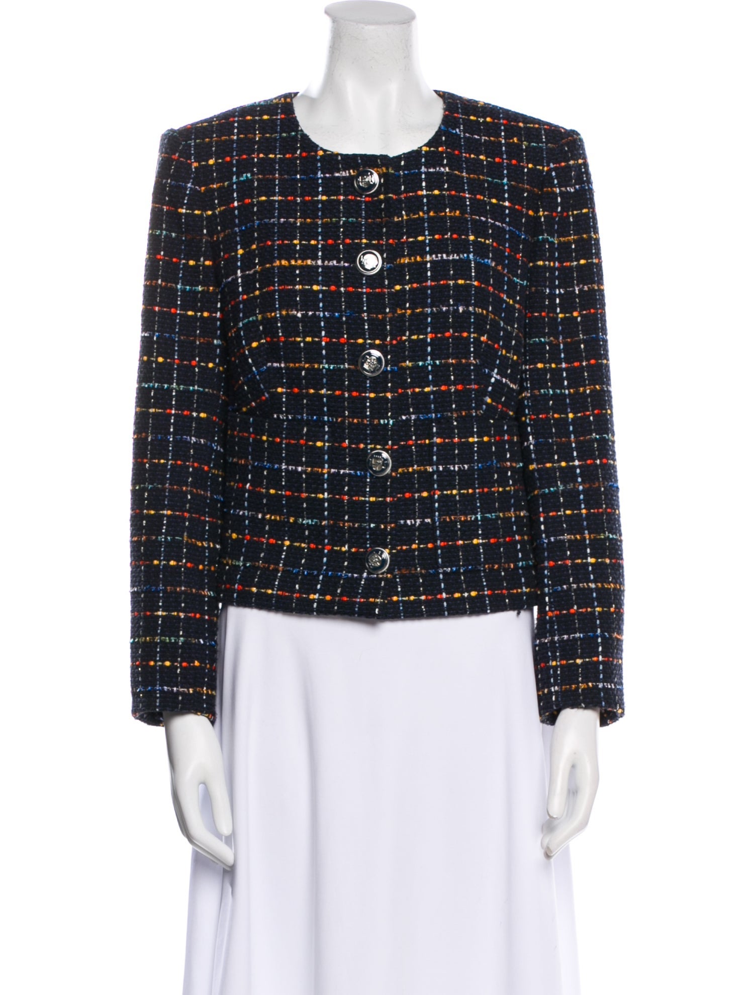 Veronica Beard Tweed Pattern Evening Jacket
