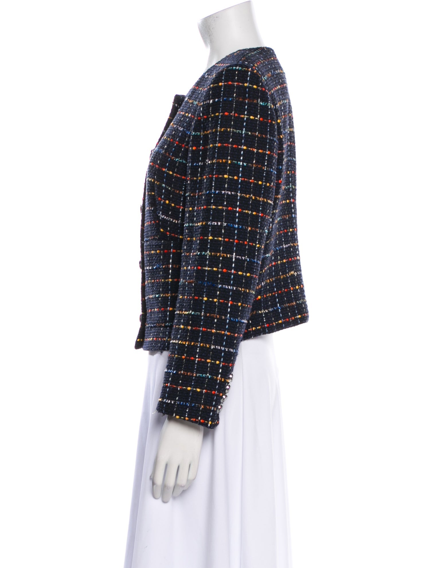 Veronica Beard Tweed Pattern Evening Jacket