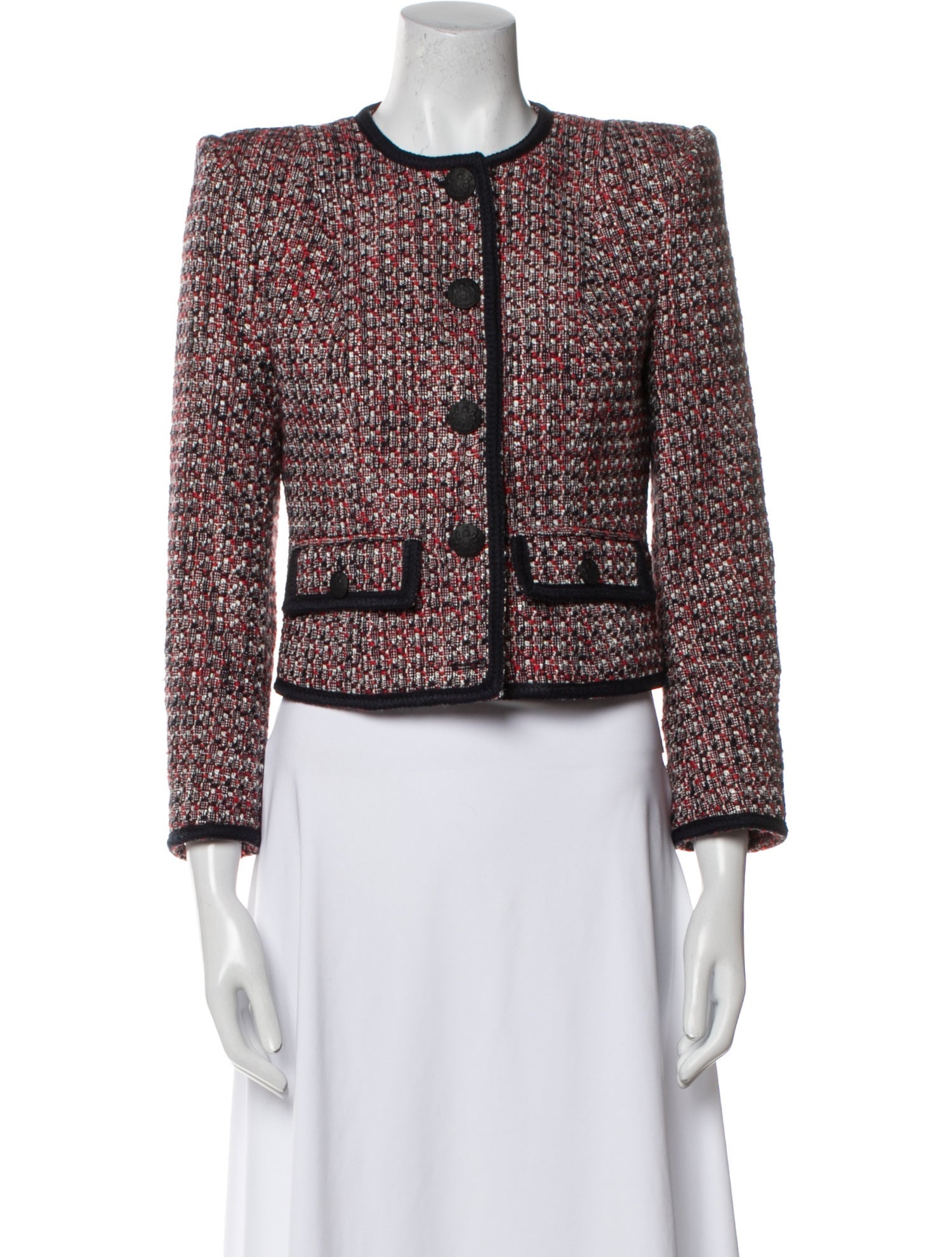 Veronica Beard Tweed Pattern Evening Jacket
