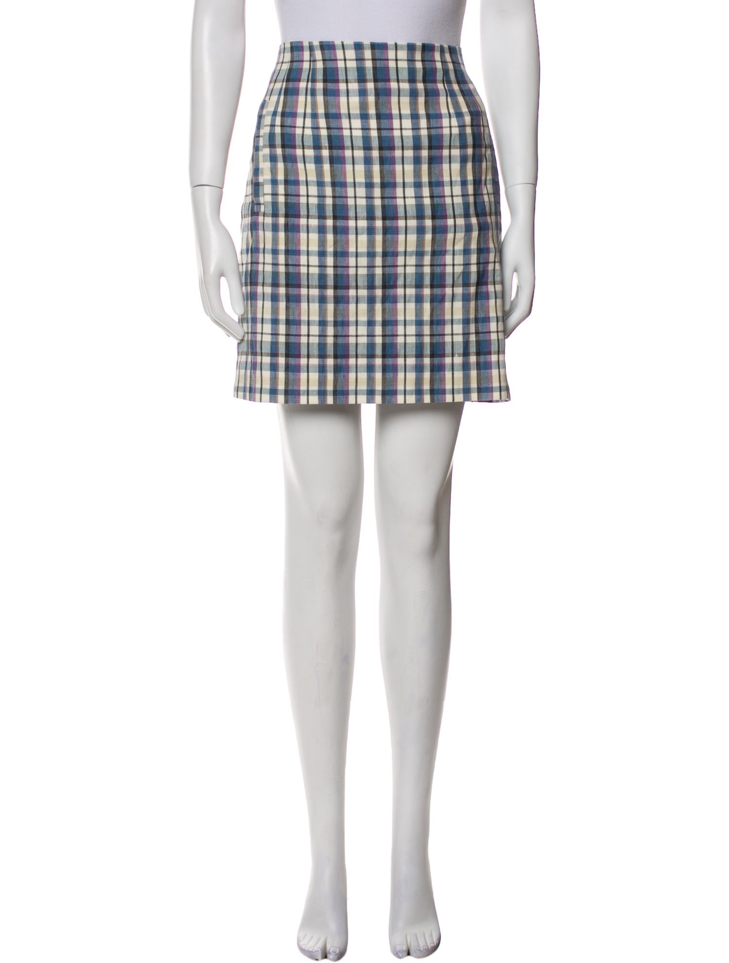 Veronica Beard Plaid Print Mini Skirt