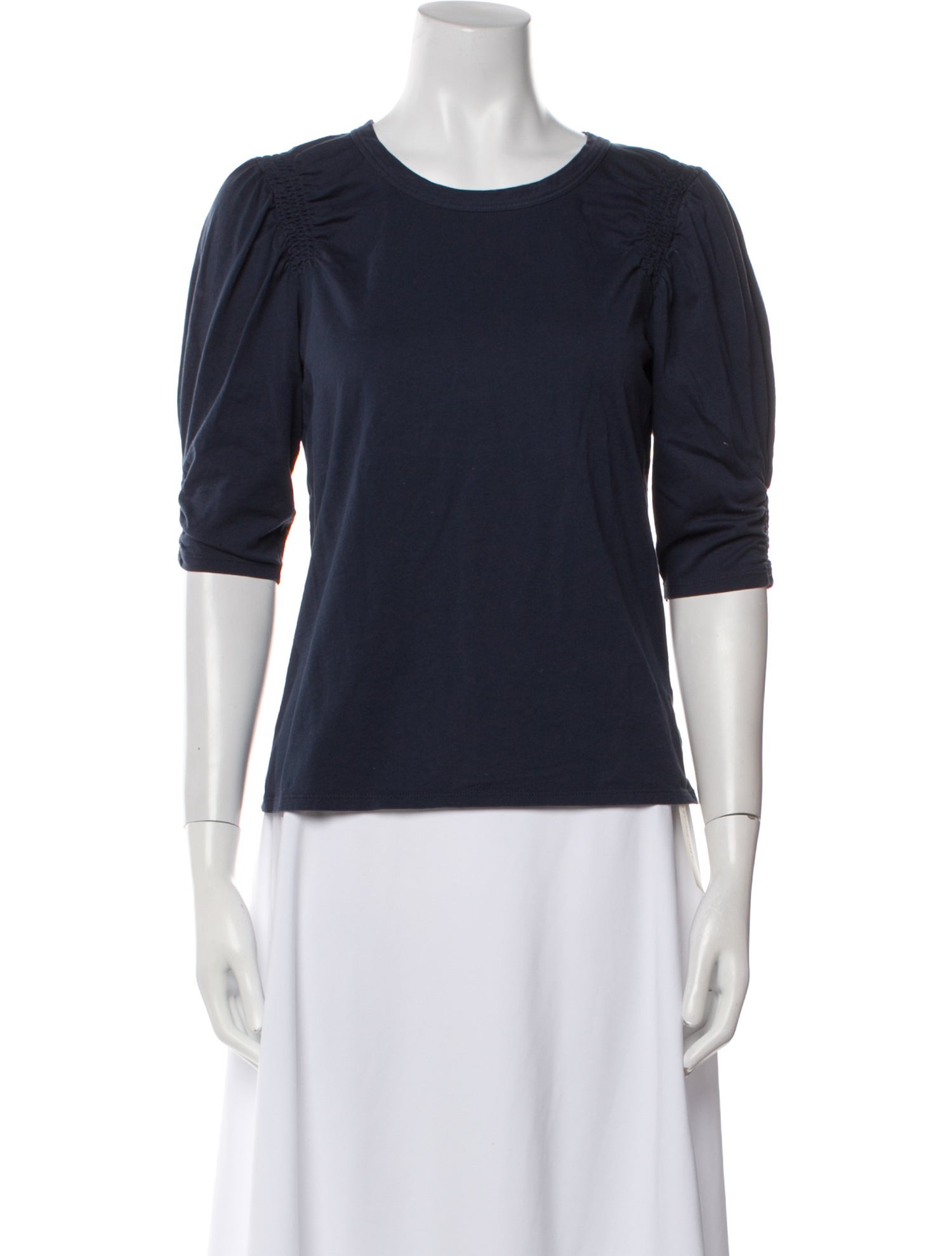 Veronica Beard Scoop Neck Short Sleeve T-Shirt