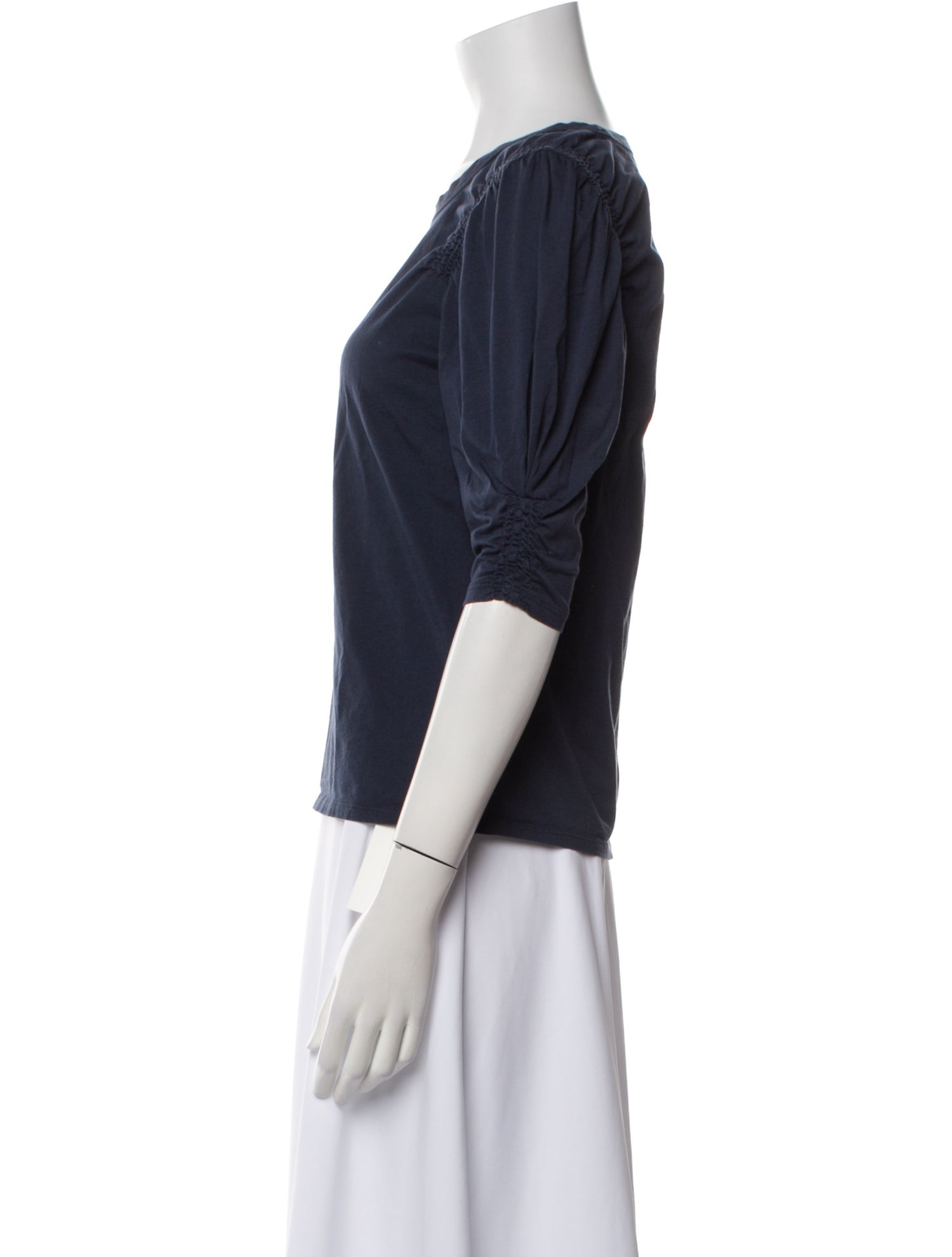 Veronica Beard Scoop Neck Short Sleeve T-Shirt