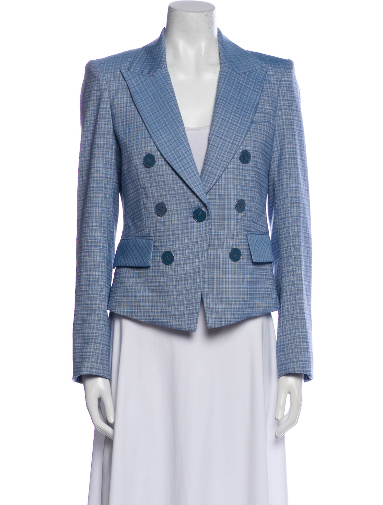 Veronica Beard Plaid Print Blazer