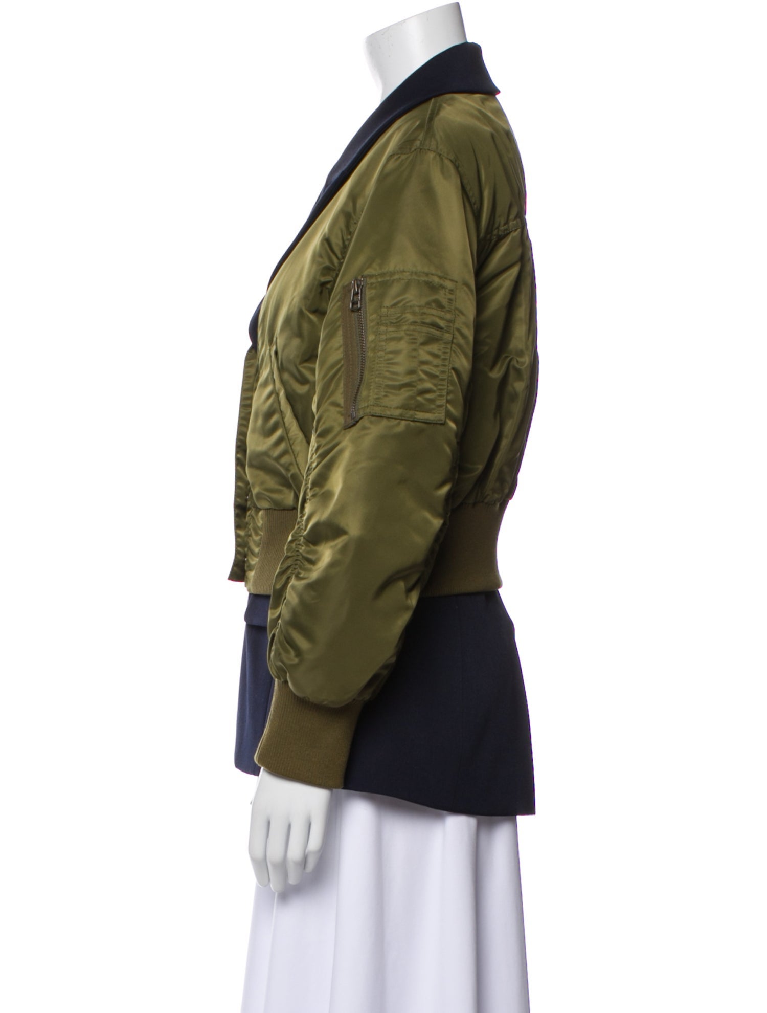 Veronica Beard Colorblock Pattern Bomber Jacket