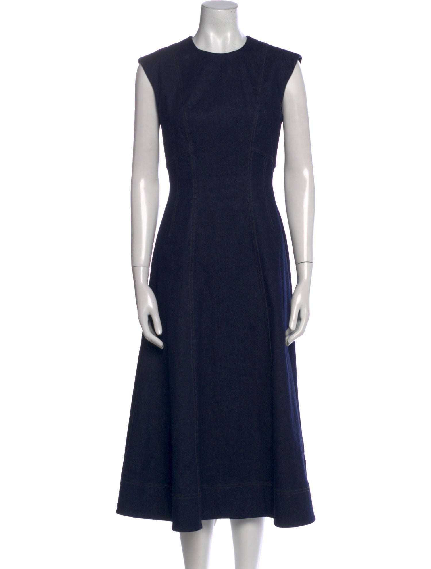 Veronica Beard Crew Neck Midi Length Dress