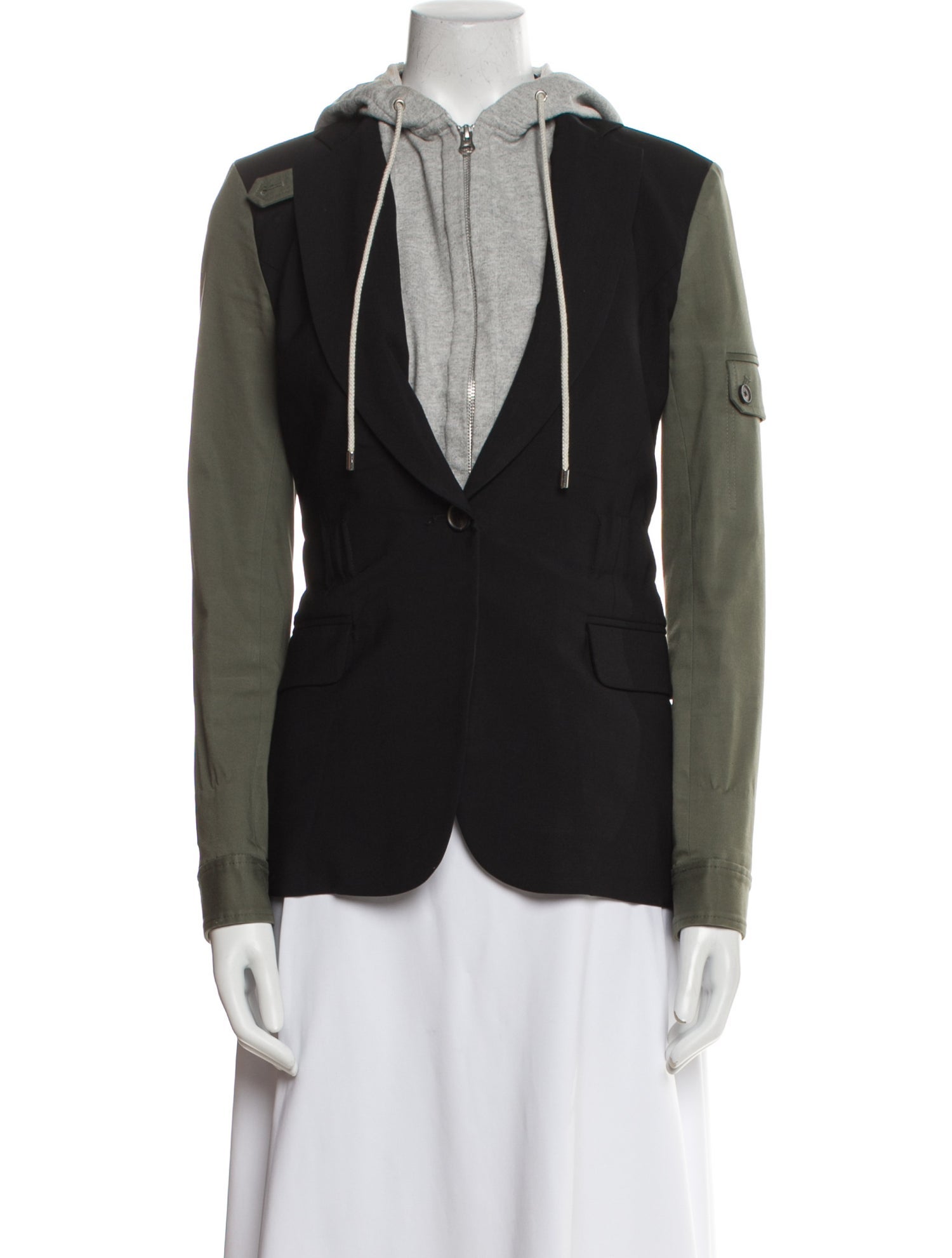 Veronica Beard Virgin Wool Colorblock Pattern Vest