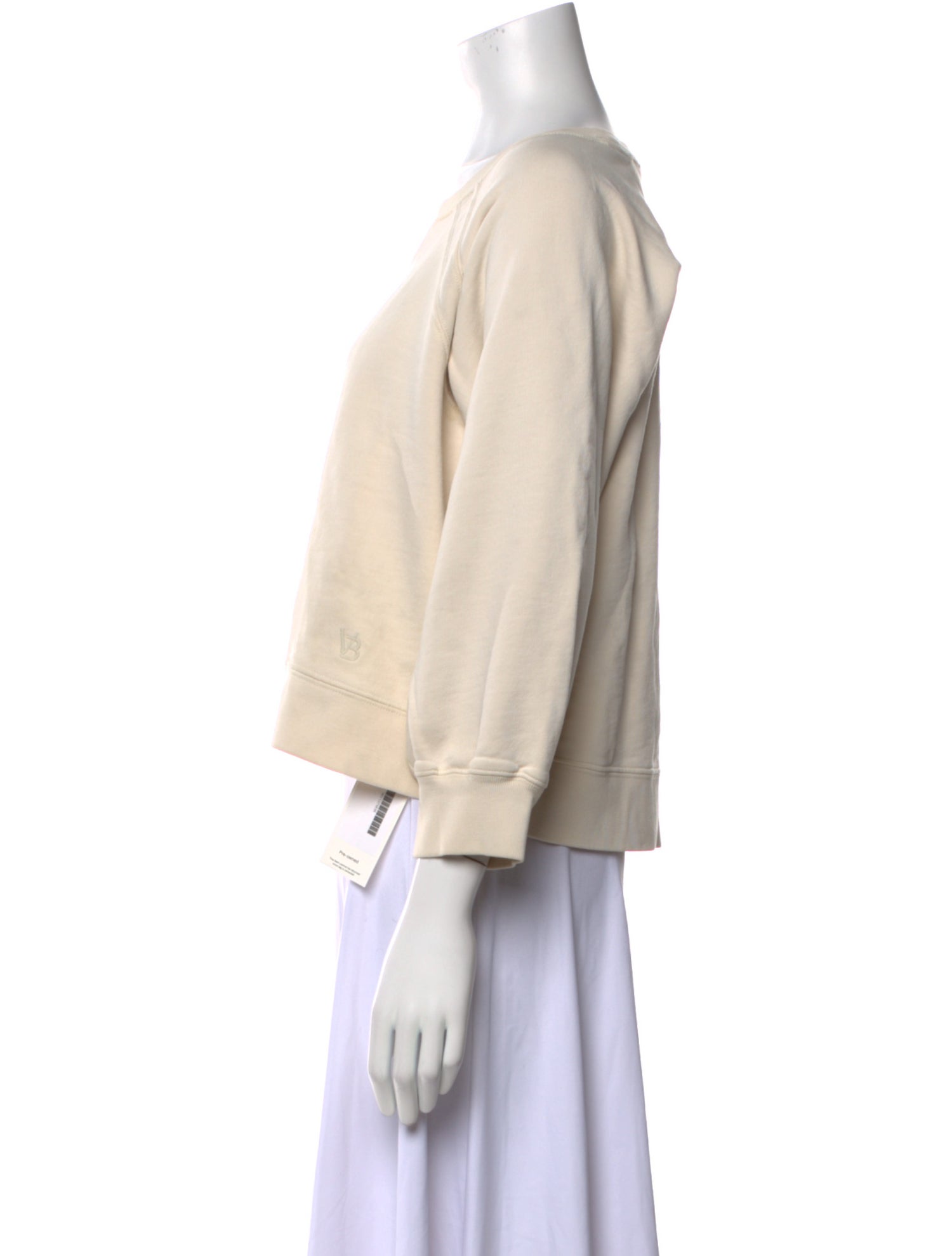 Veronica Beard Scoop Neck Three-Quarter Sleeve Sweatshirt