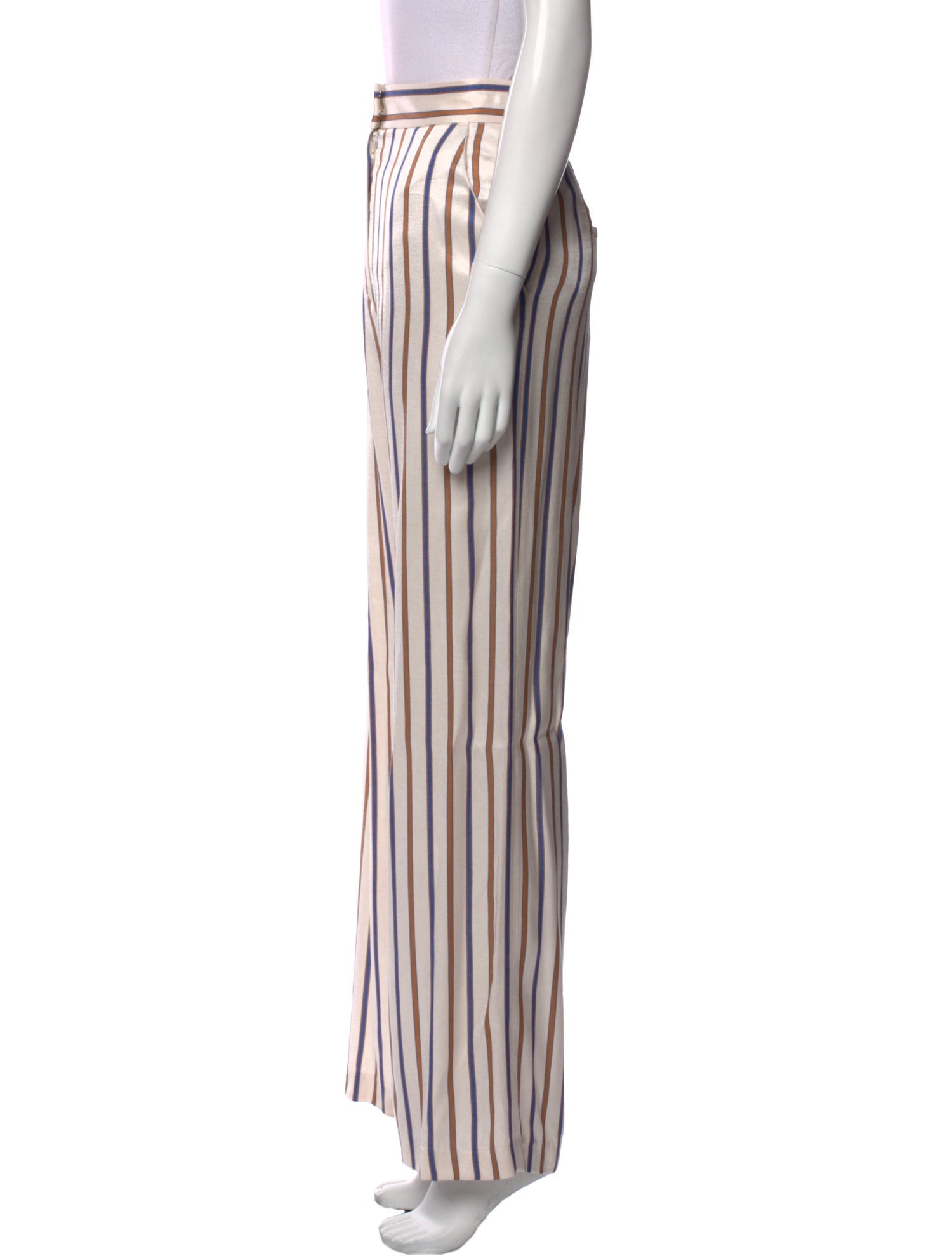 Veronica Beard Striped Wide Leg Pants