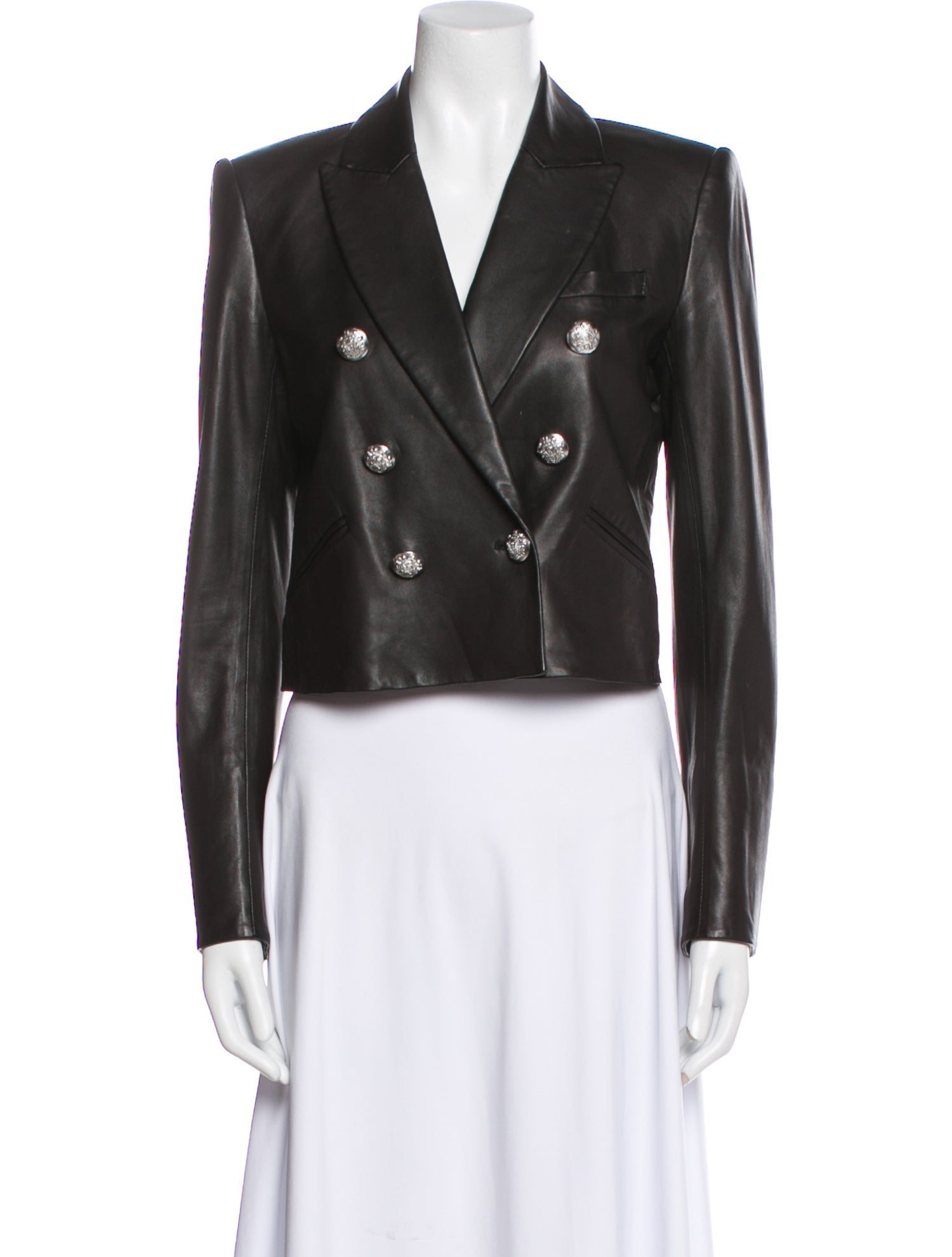 Veronica Beard Lamb Leather Blazer