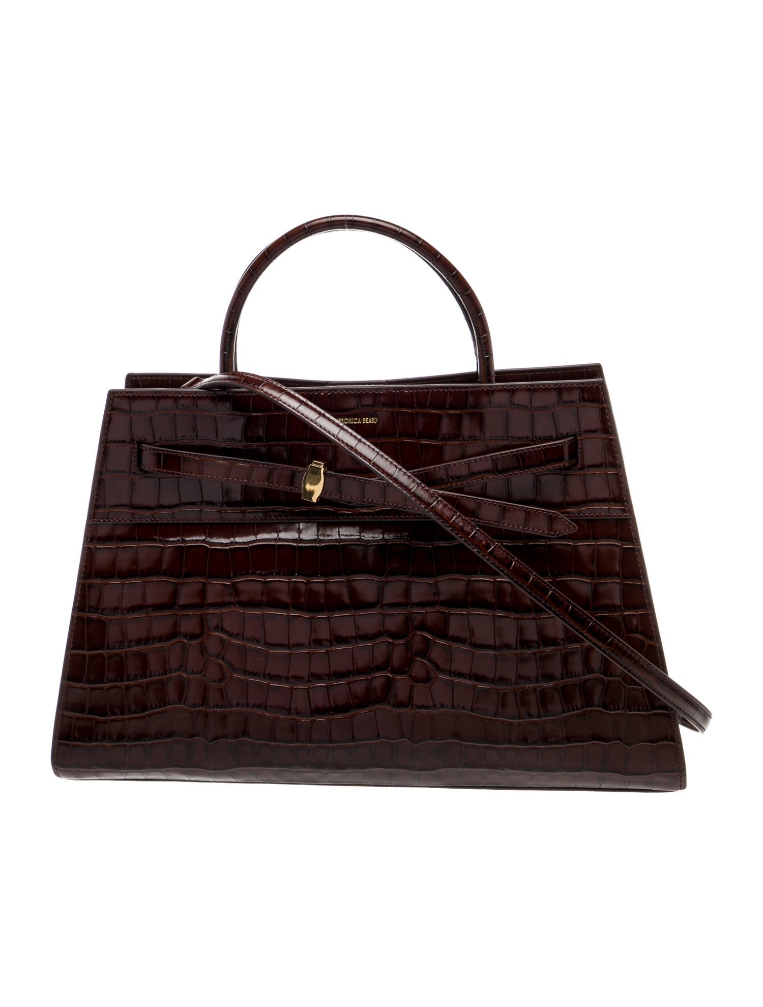 Veronica Beard Embossed Leather Shoulder Bag