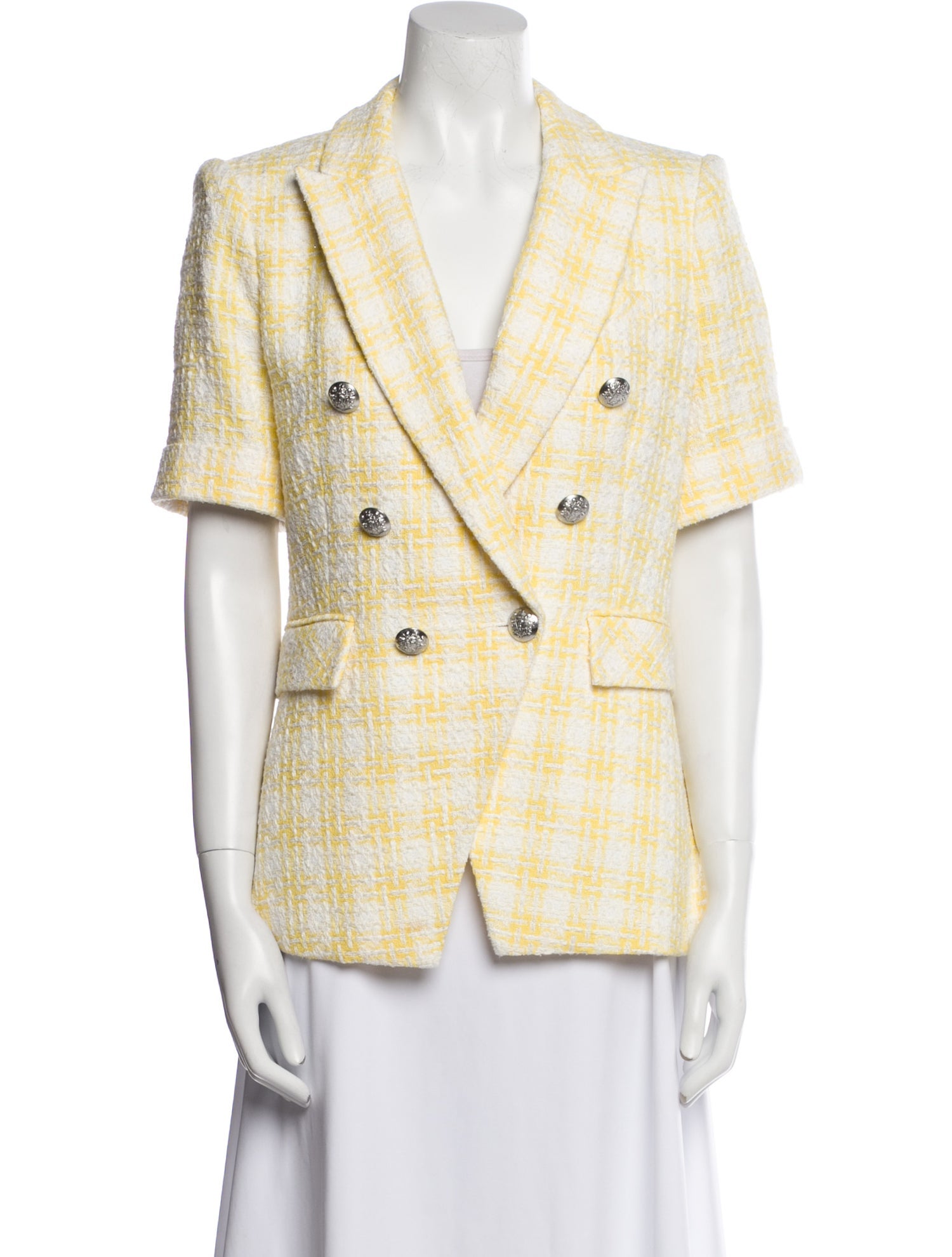 Veronica Beard Plaid Print Blazer