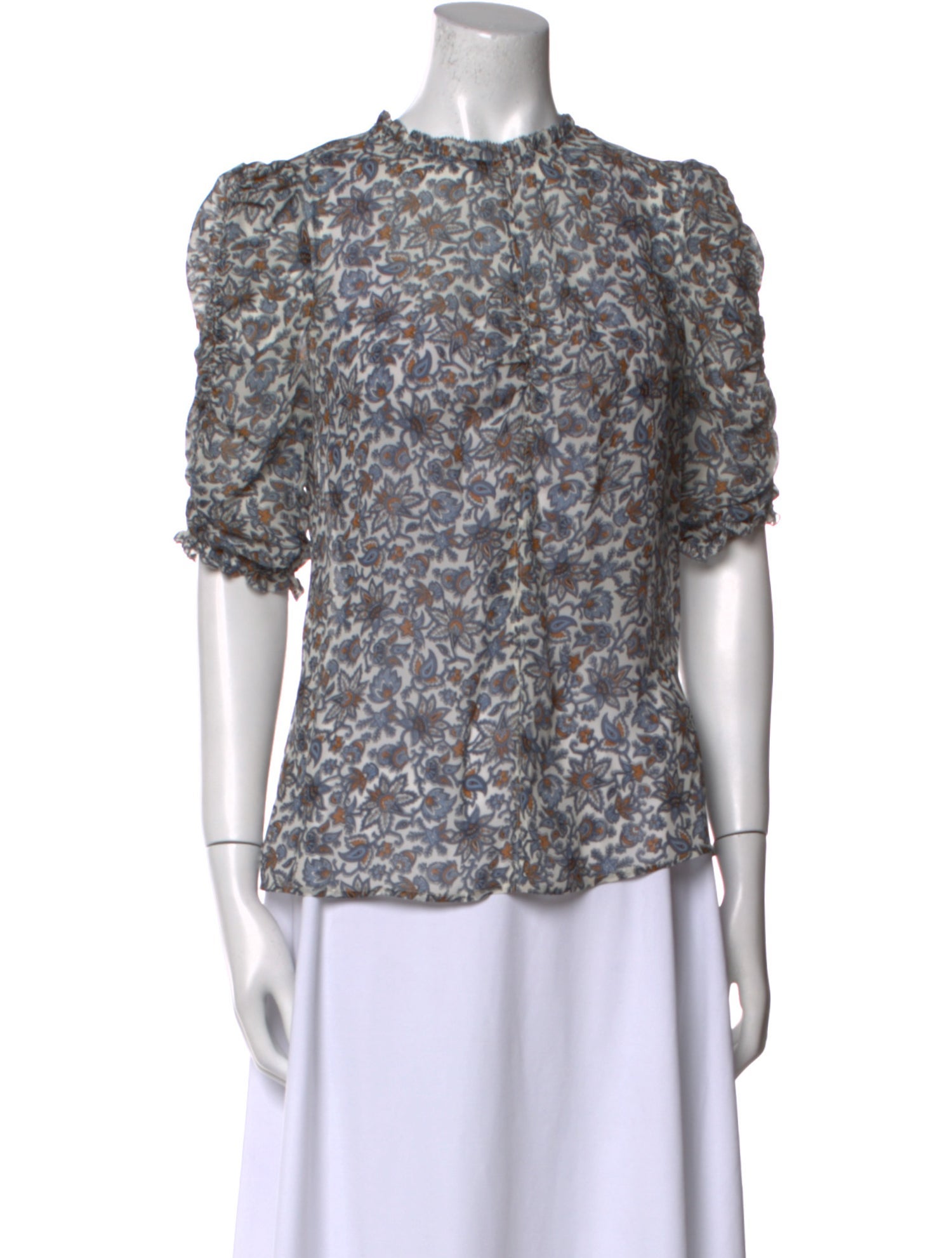 Veronica Beard Silk Floral Print Blouse