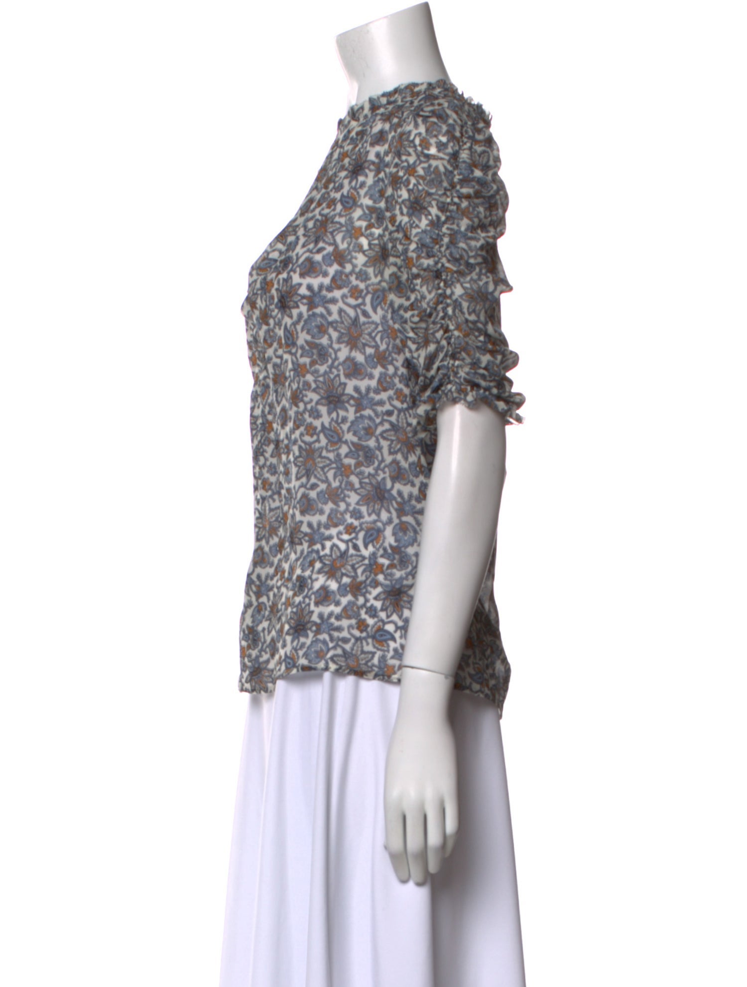 Veronica Beard Silk Floral Print Blouse