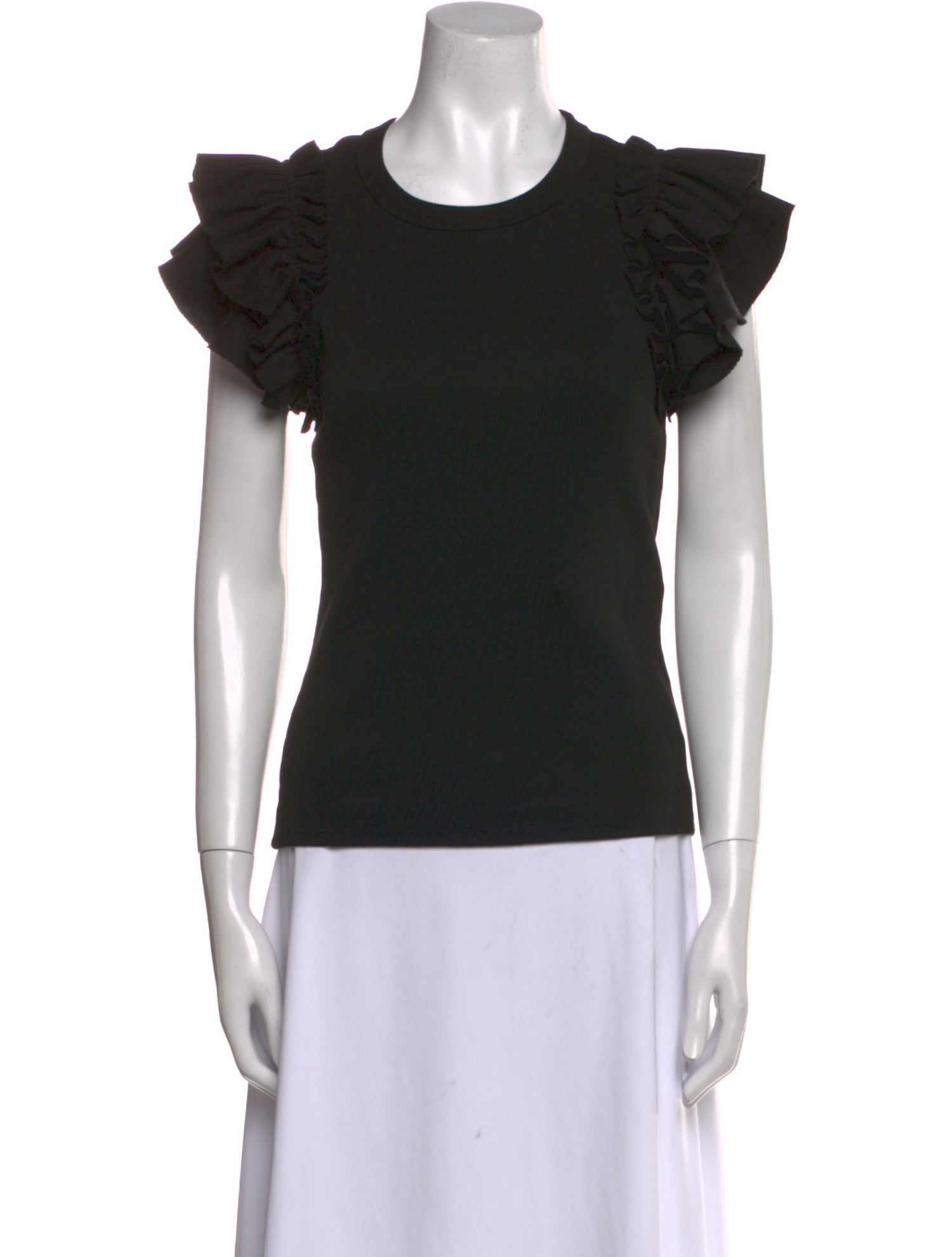 Veronica Beard Crew Neck Short Sleeve Top