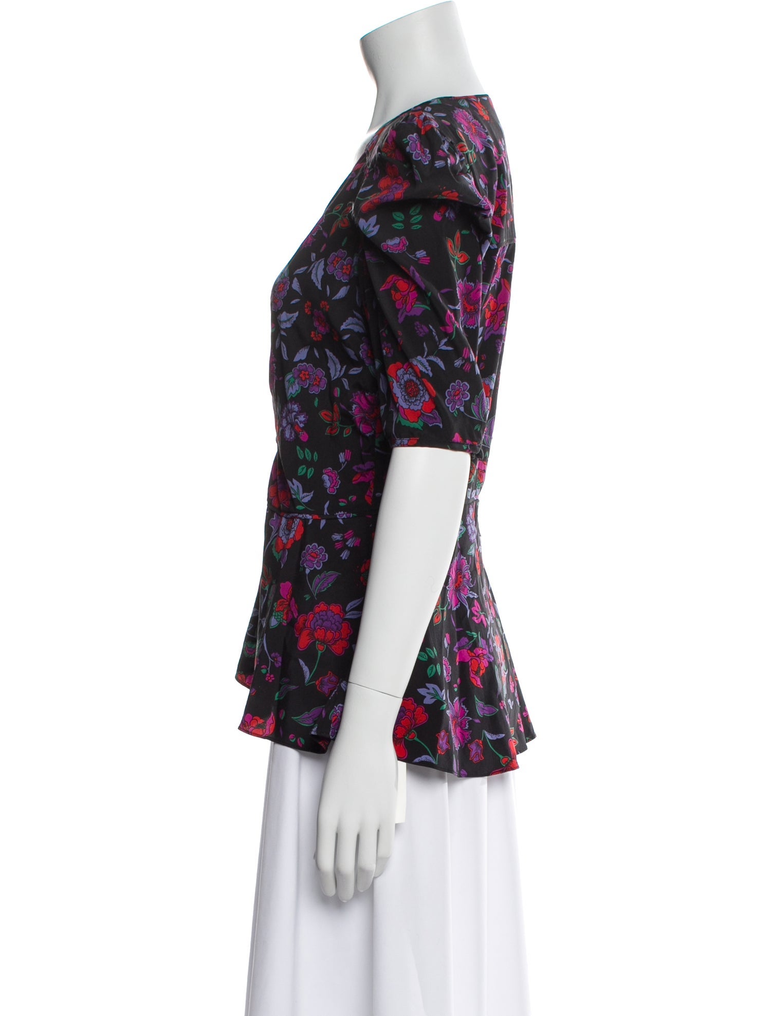 Veronica Beard Silk Floral Print Blouse