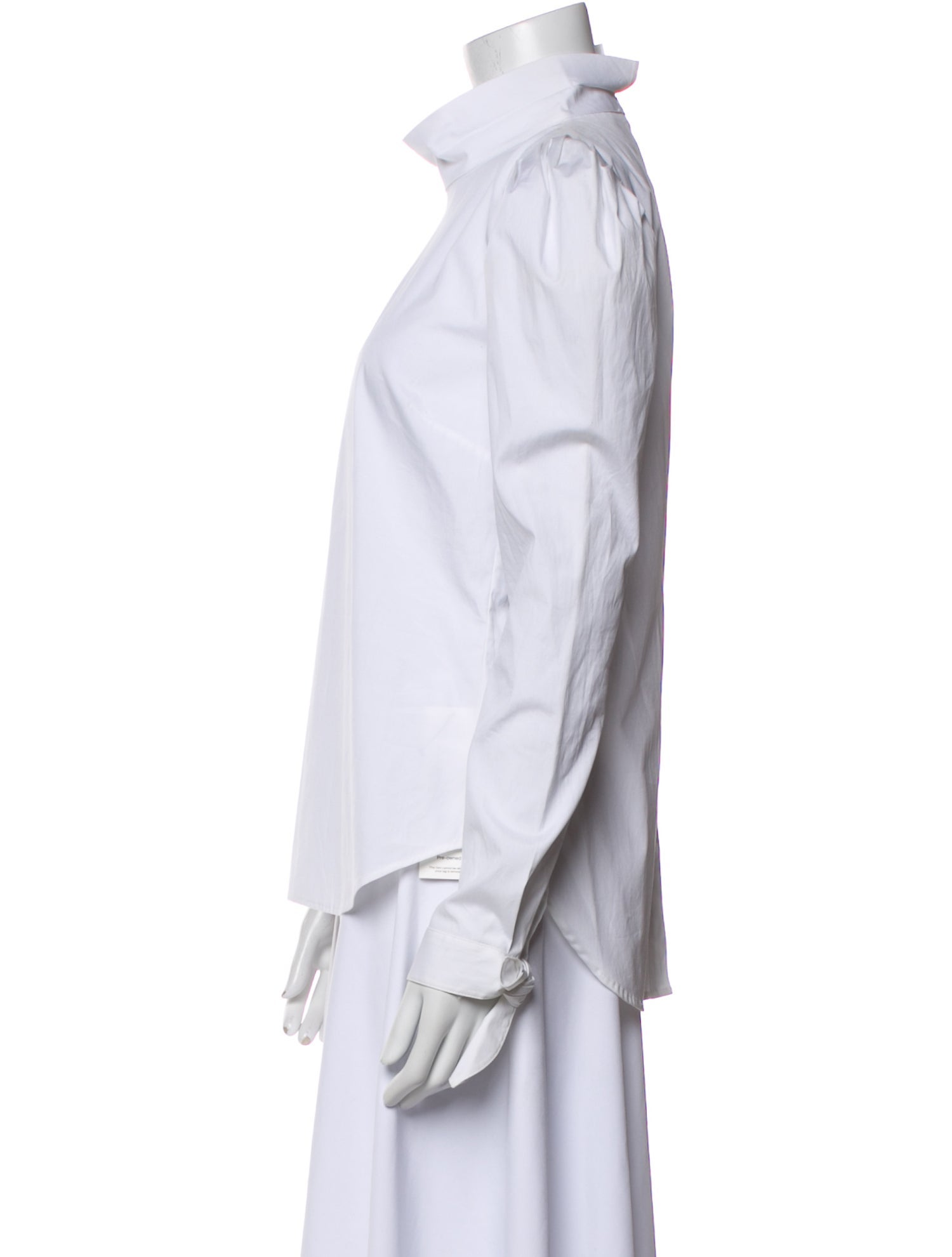 Veronica Beard Mock Neck Long Sleeve Blouse