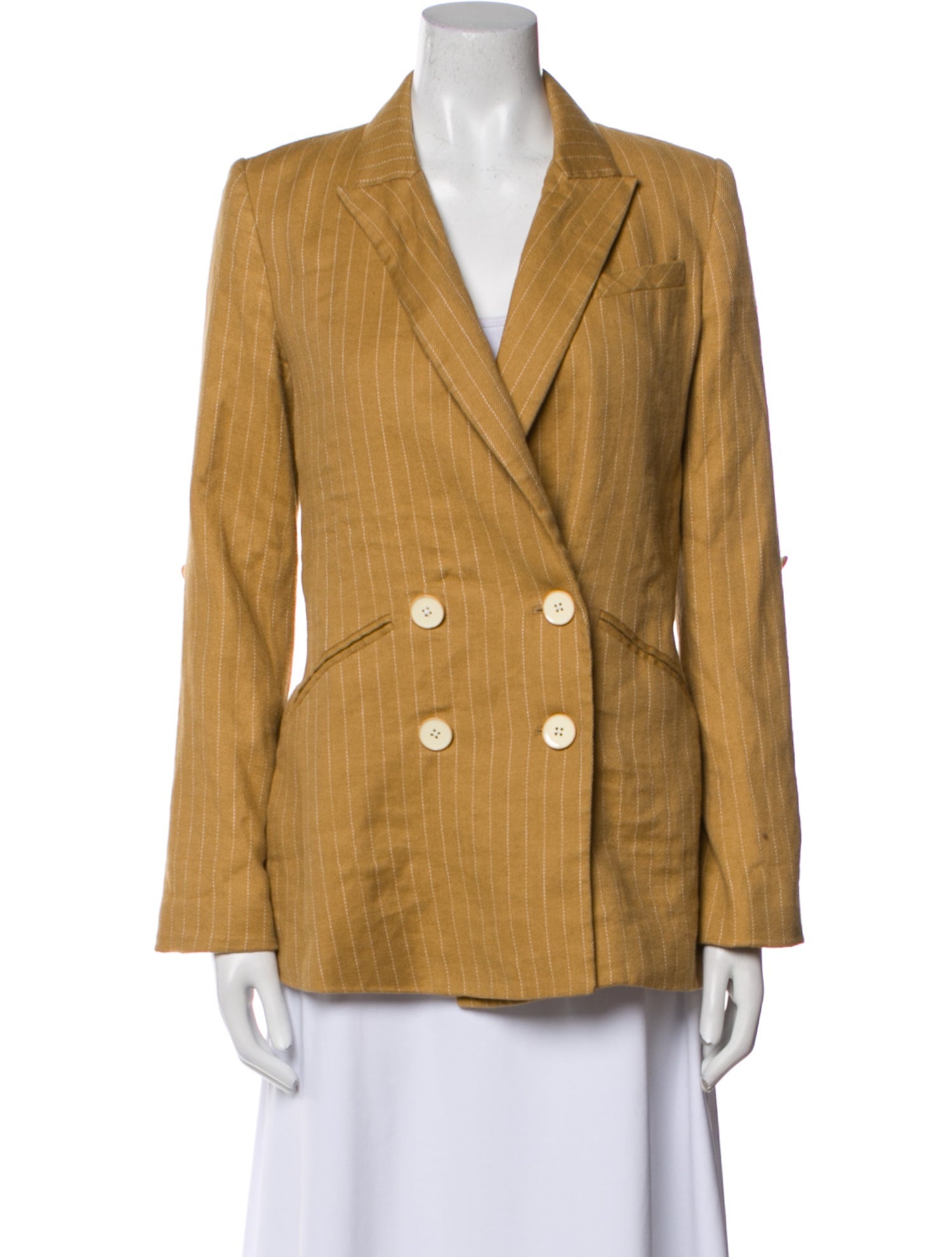 Veronica Beard Linen Striped Blazer