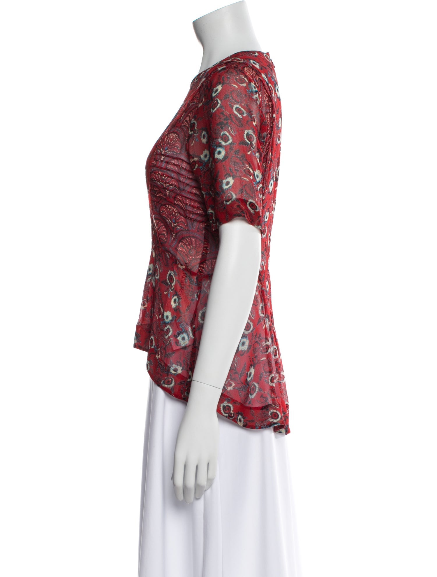 Veronica Beard Silk Floral Print Blouse