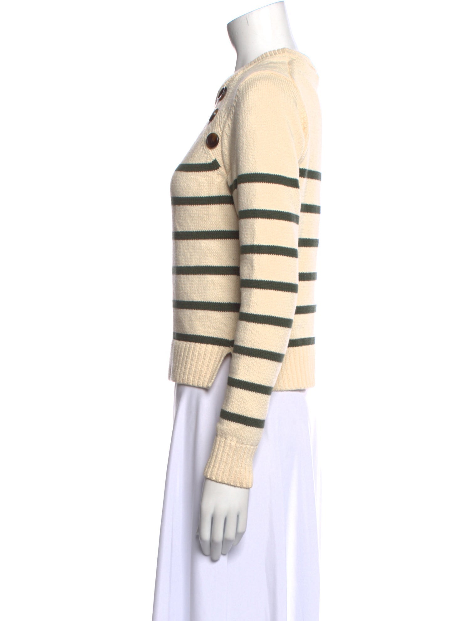 Veronica Beard Striped Crew Neck Sweater