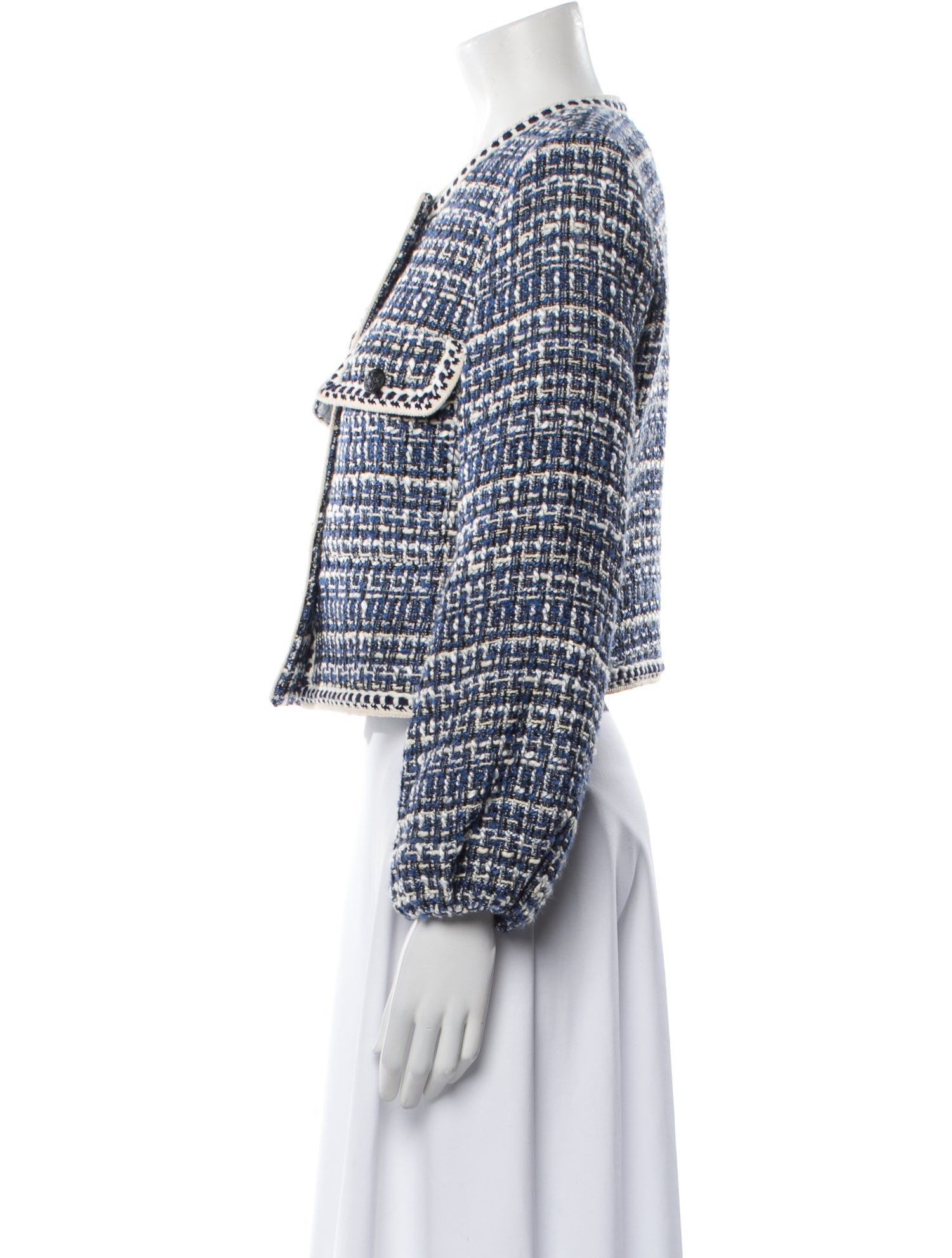 Veronica Beard Tweed Pattern Evening Jacket