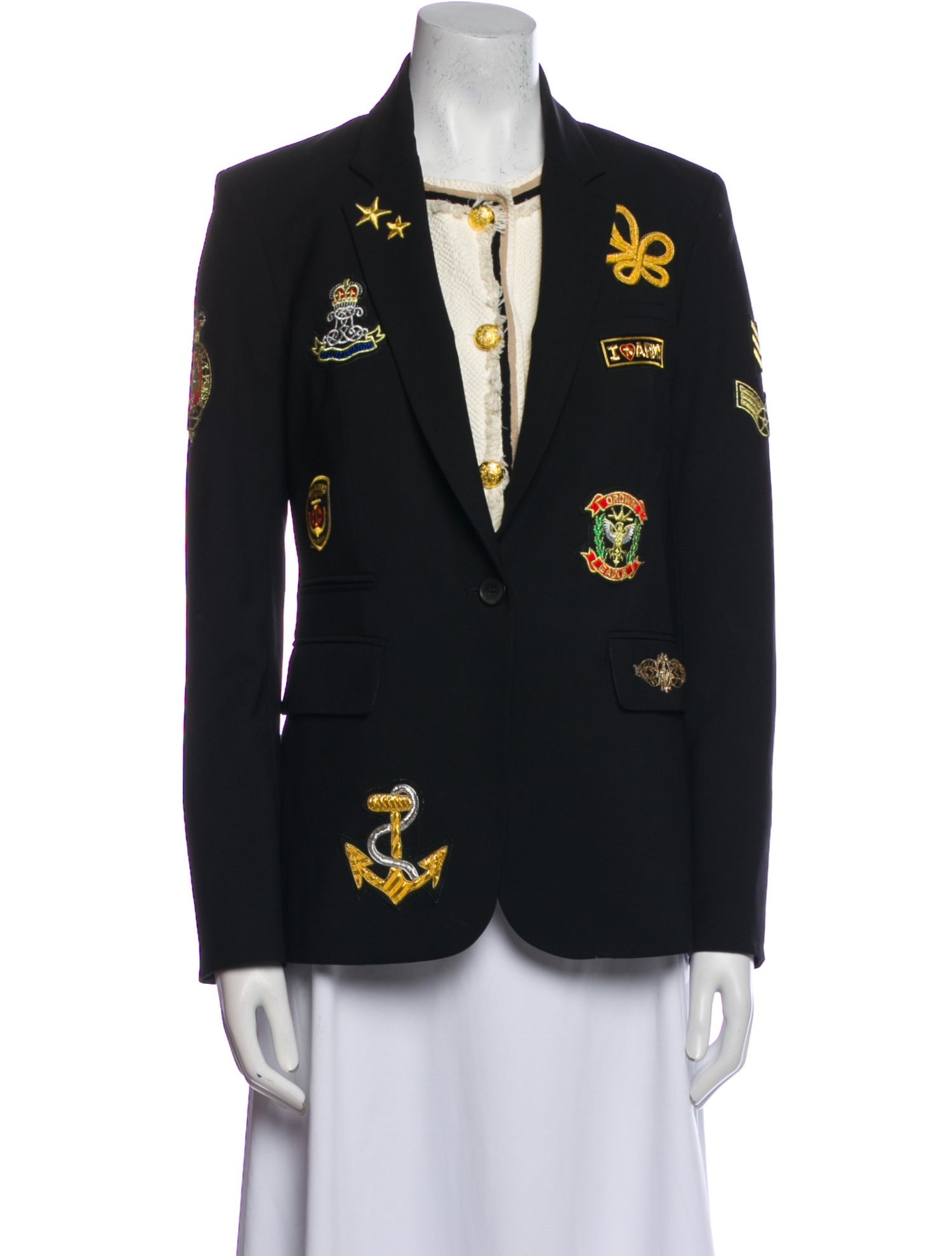 Veronica Beard Virgin Wool Printed Blazer