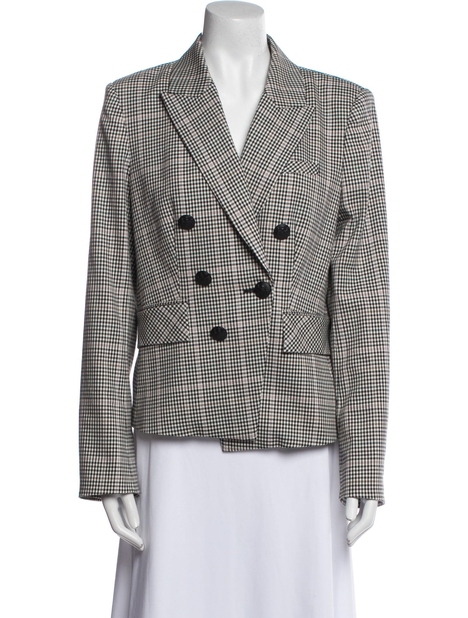Veronica Beard Plaid Print Blazer