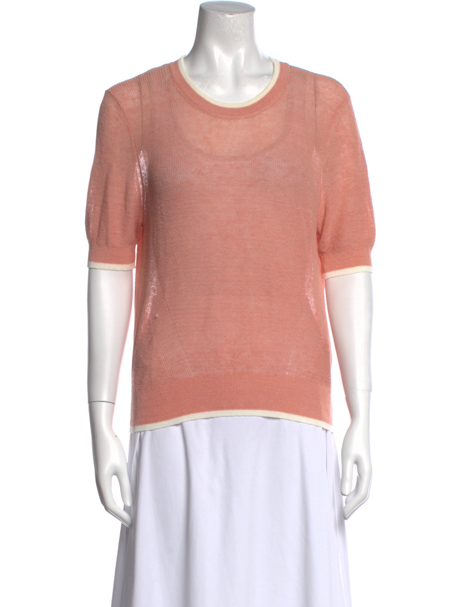 Veronica Beard Linen Crew Neck T-Shirt