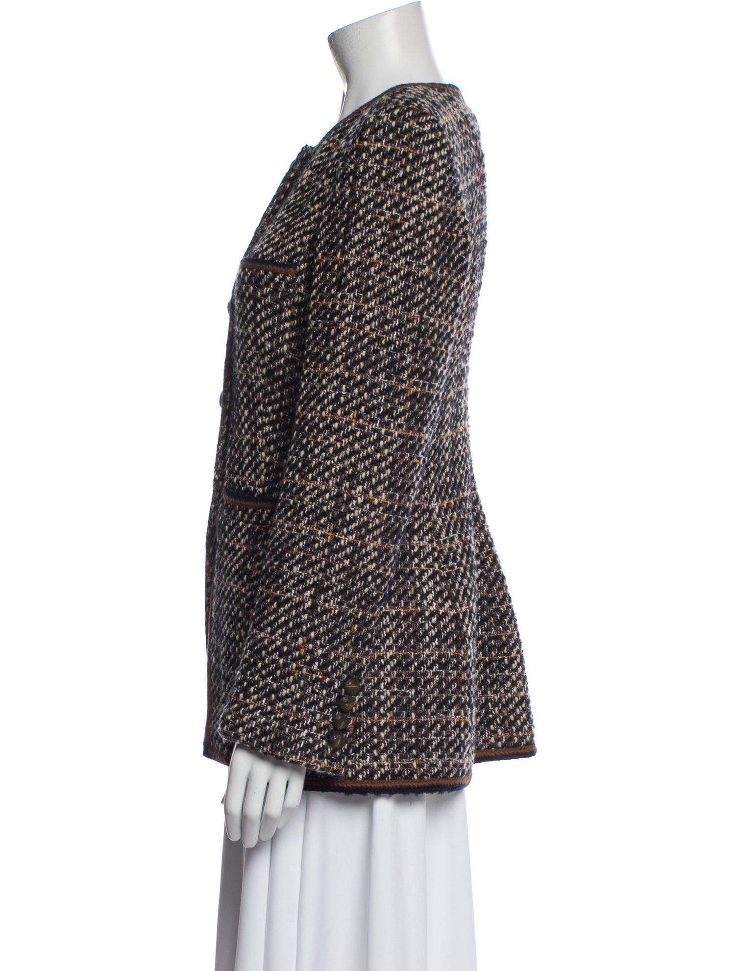 Veronica Beard Tweed Pattern Evening Jacket