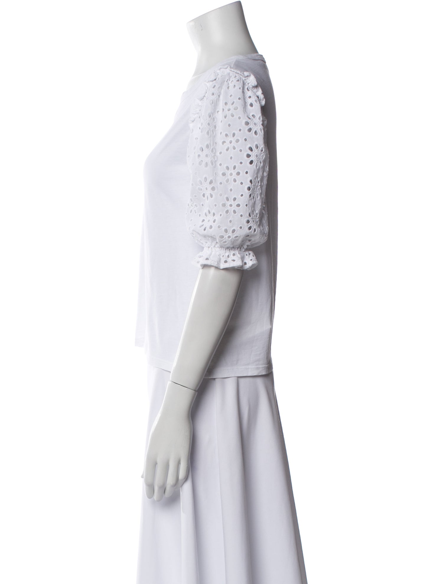 Veronica Beard Scoop Neck Short Sleeve T-Shirt