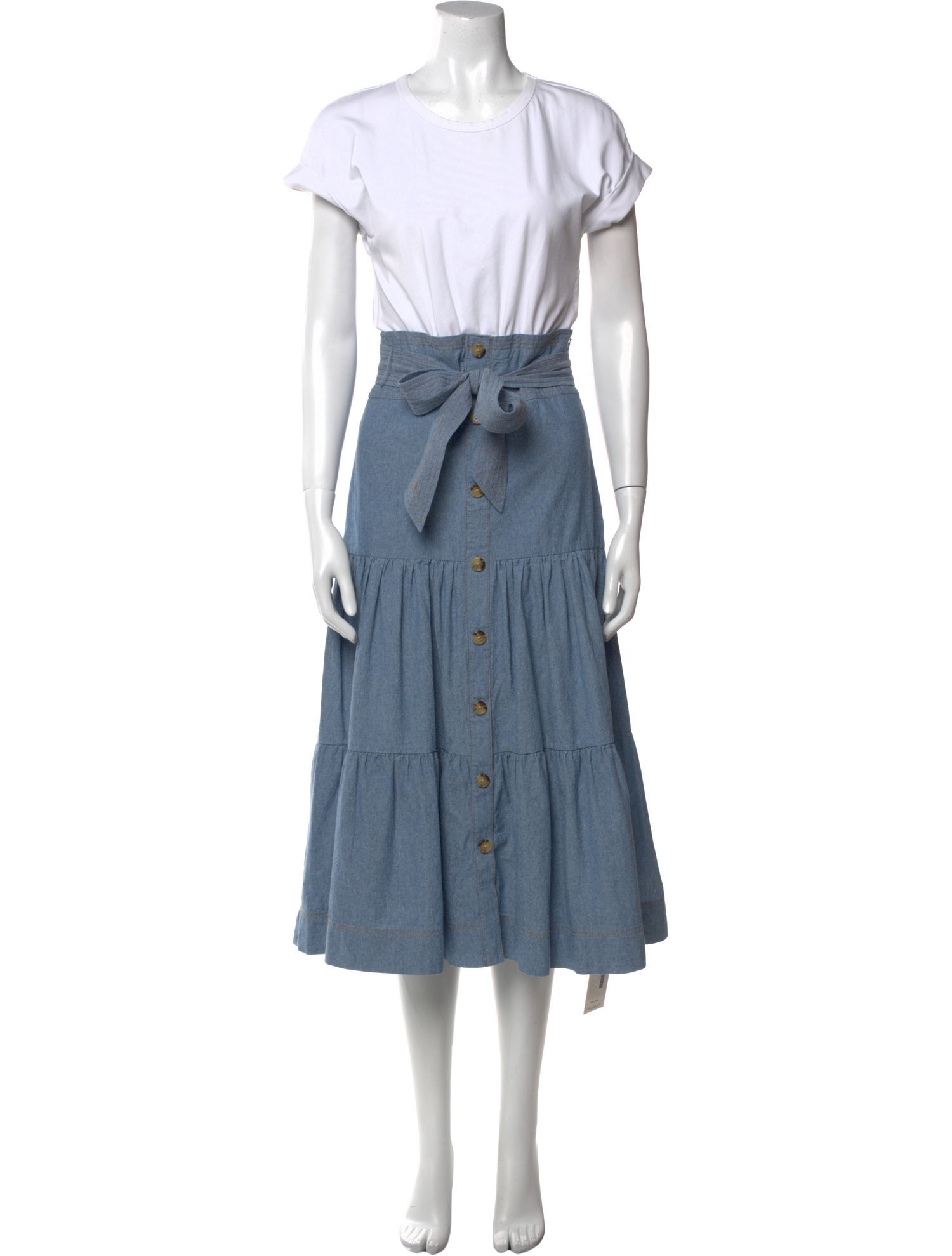 Veronica Beard Crew Neck Midi Length Dress