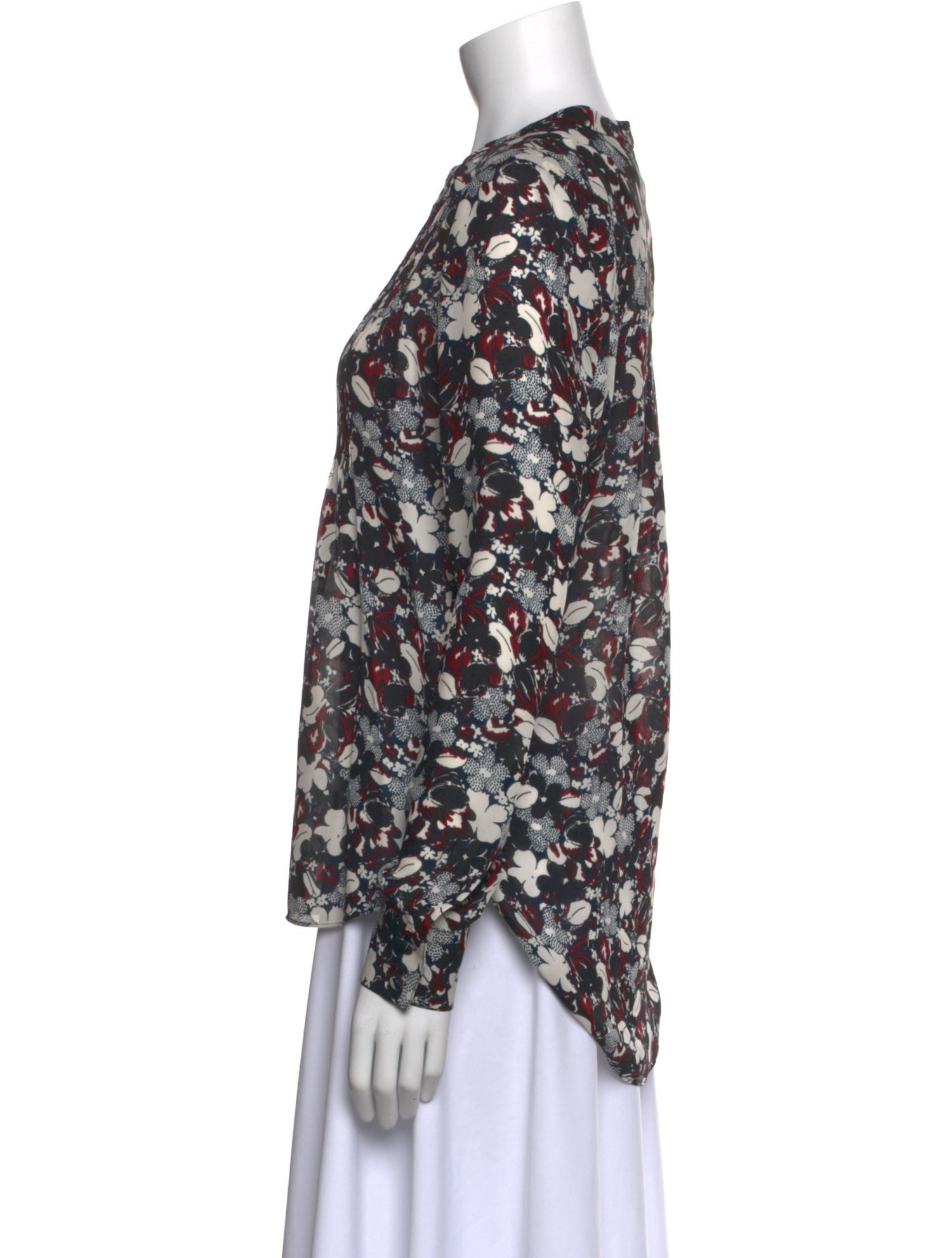 Veronica Beard Silk Floral Print Blouse