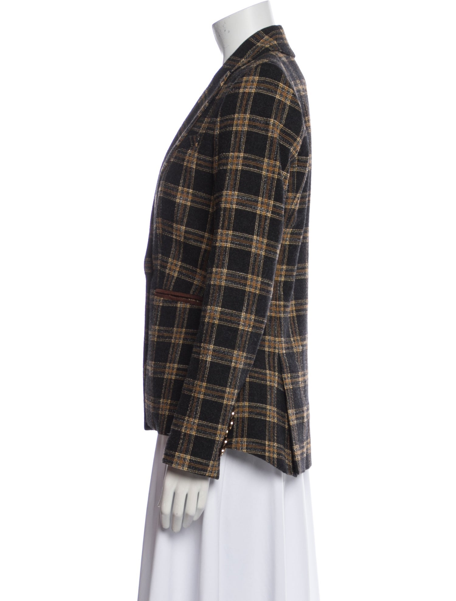 Veronica Beard Plaid Print Blazer