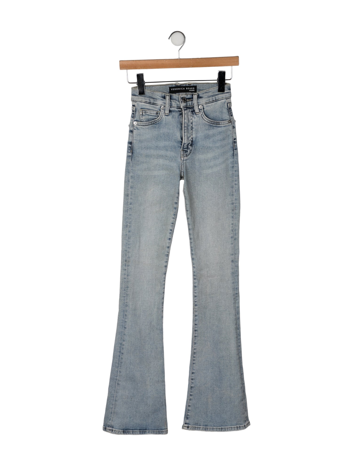 Veronica Beard Mid-Rise Wide Leg Jeans