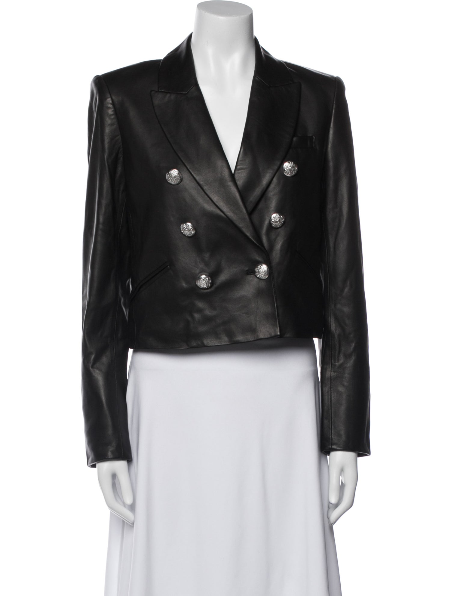Veronica Beard Lamb Leather Blazer