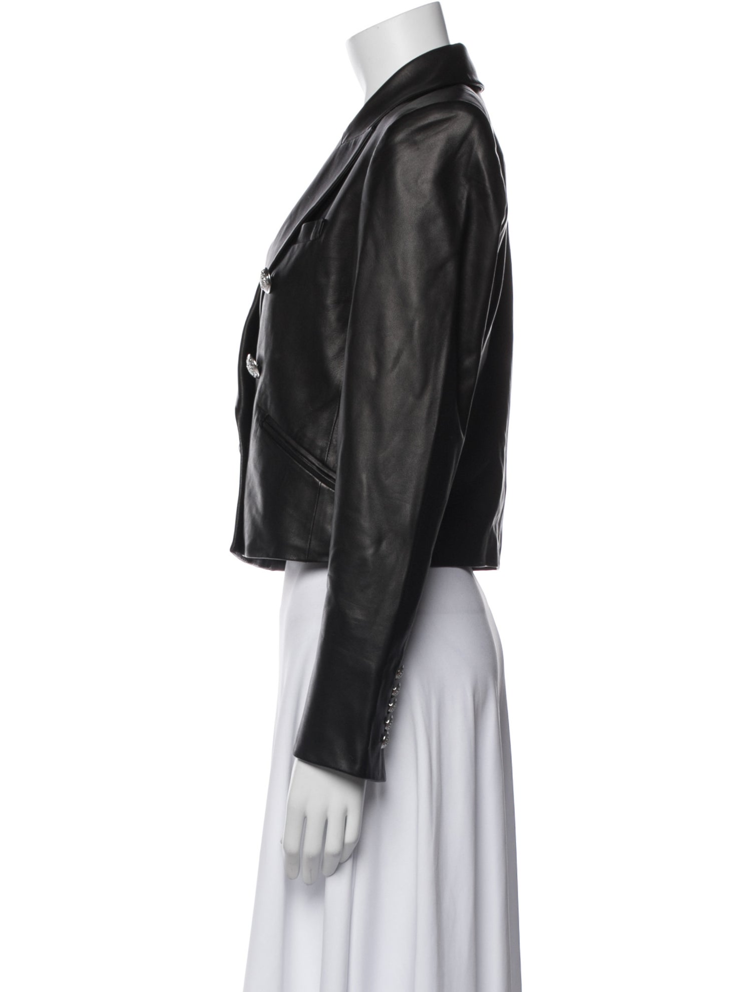 Veronica Beard Lamb Leather Blazer