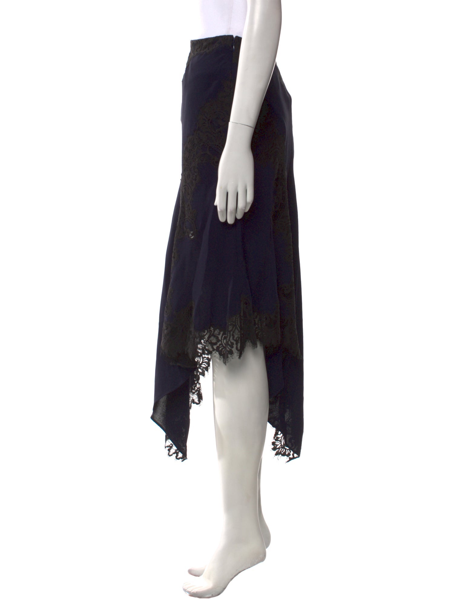 Veronica Beard Lace Trim Embellishment Midi Length Skirt w/ Tags