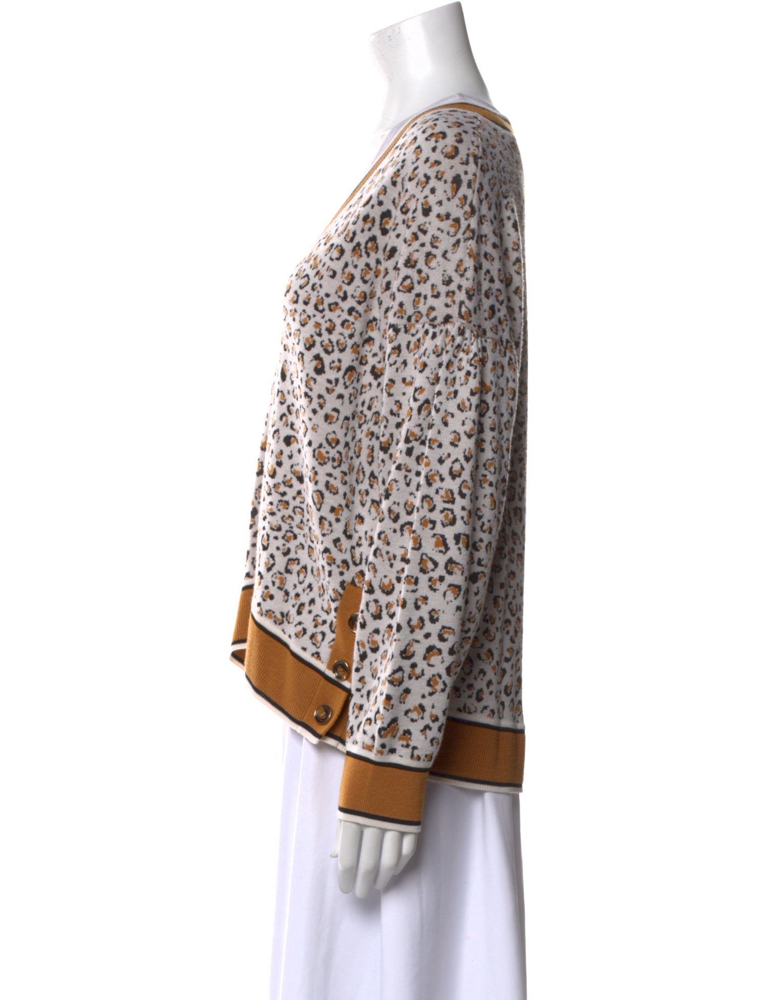 Veronica Beard Merino Wool Animal Print Sweater