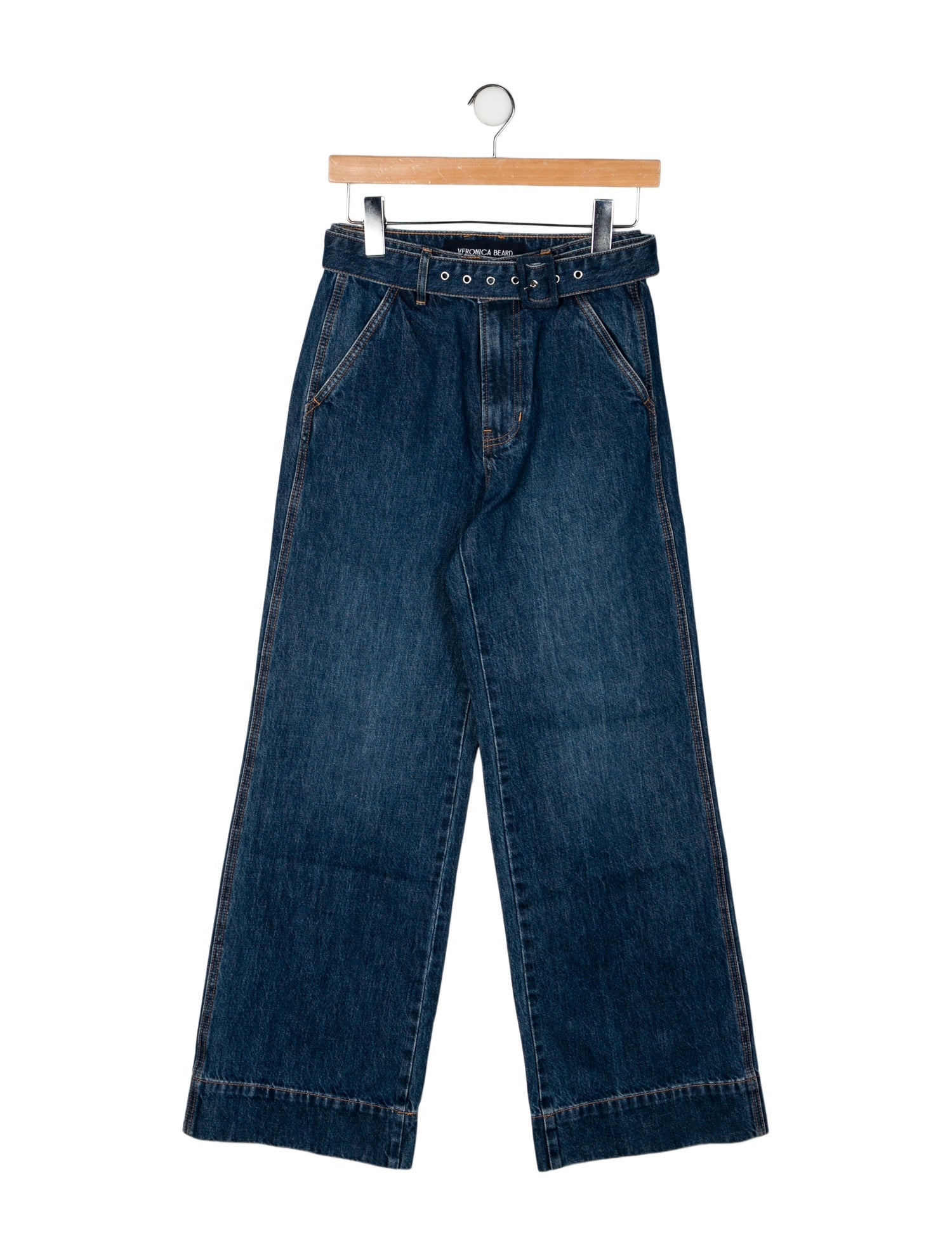 Veronica Beard High-Rise Wide Leg Jeans