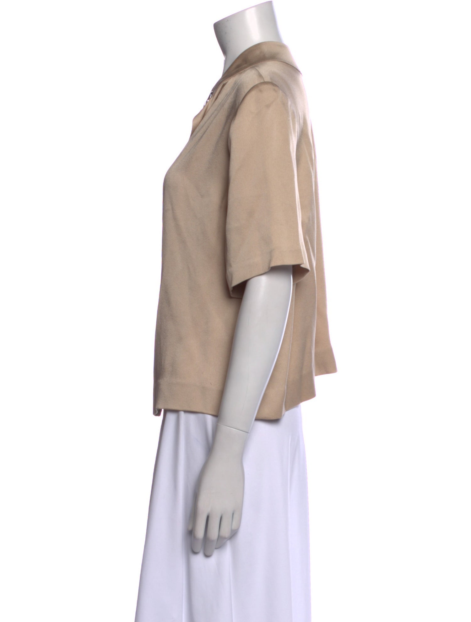 Veronica Beard V-Neck Short Sleeve Top