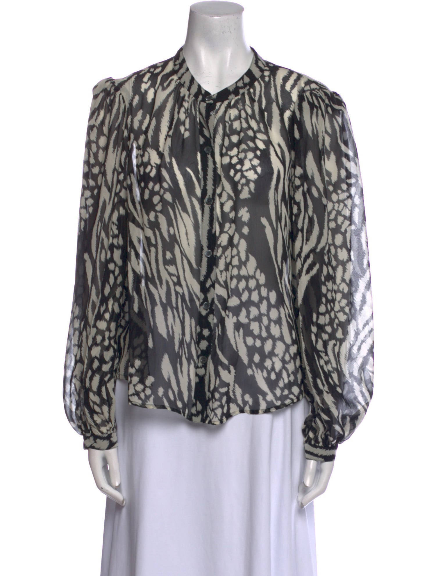 Veronica Beard Silk Printed Blouse