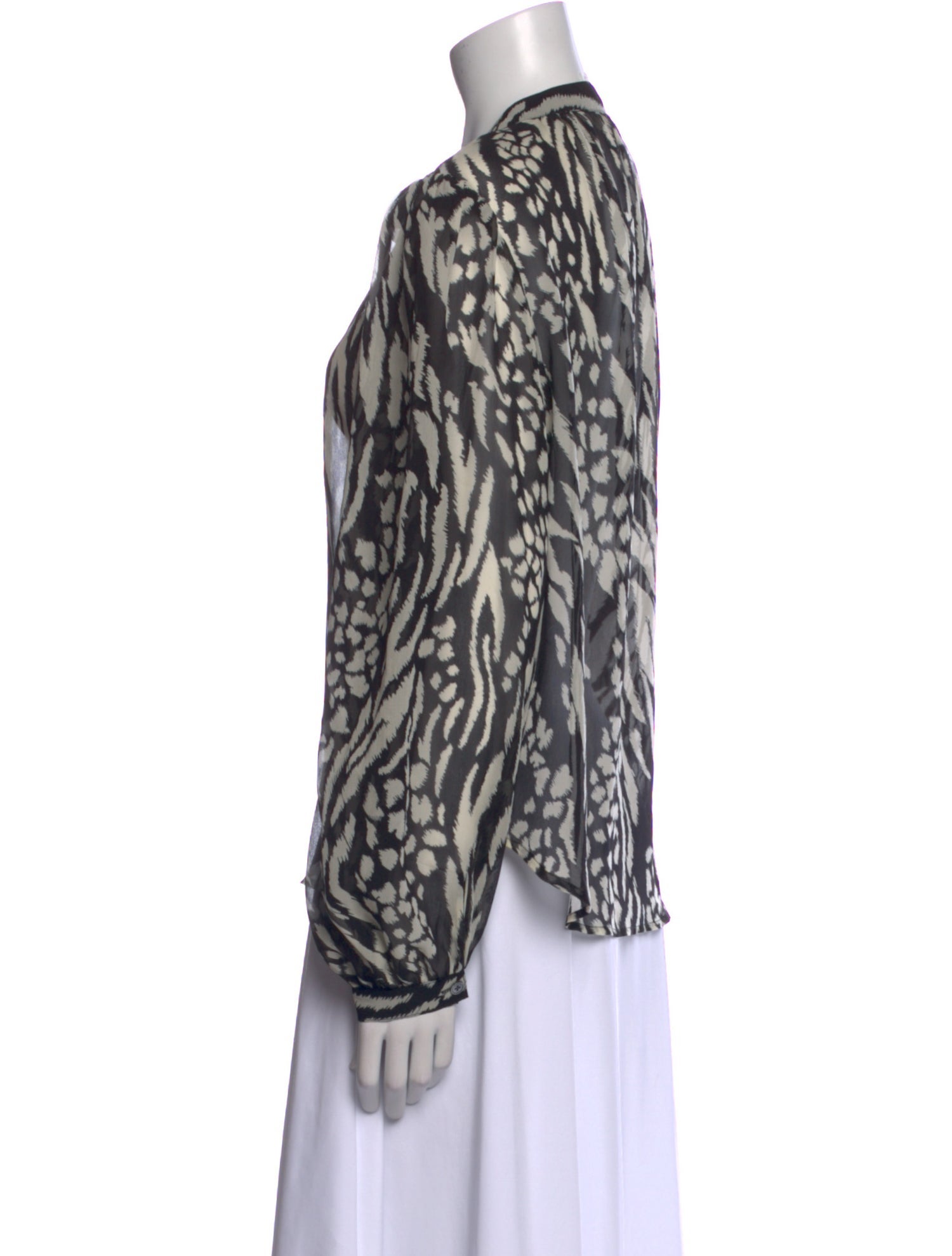 Veronica Beard Silk Printed Blouse