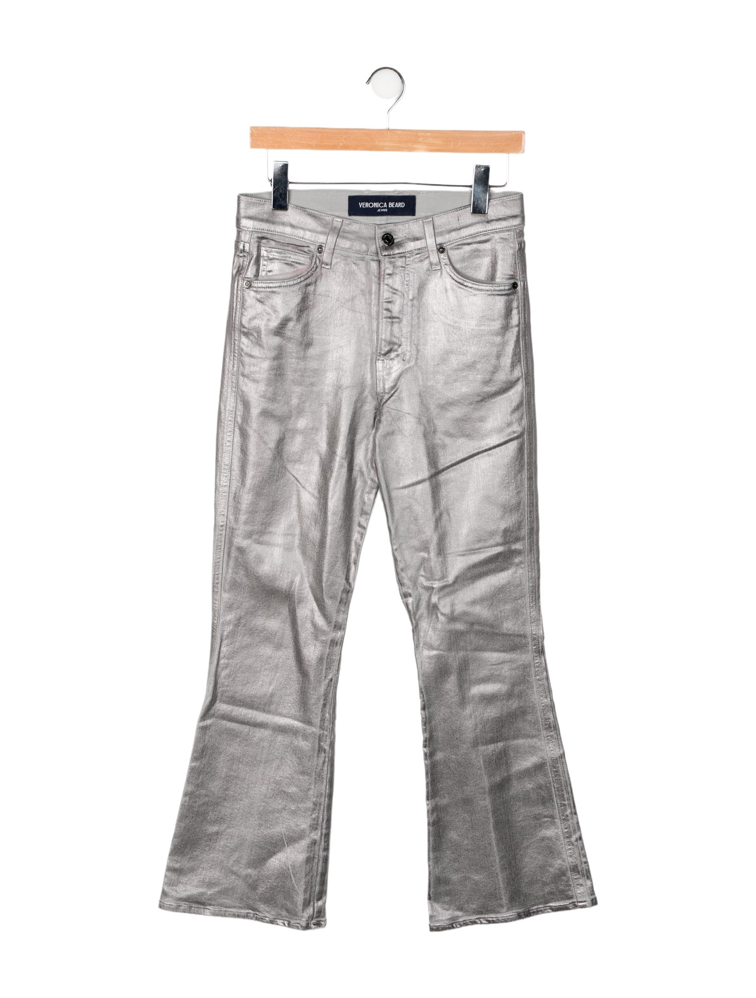 Veronica Beard Mid-Rise Wide Leg Jeans