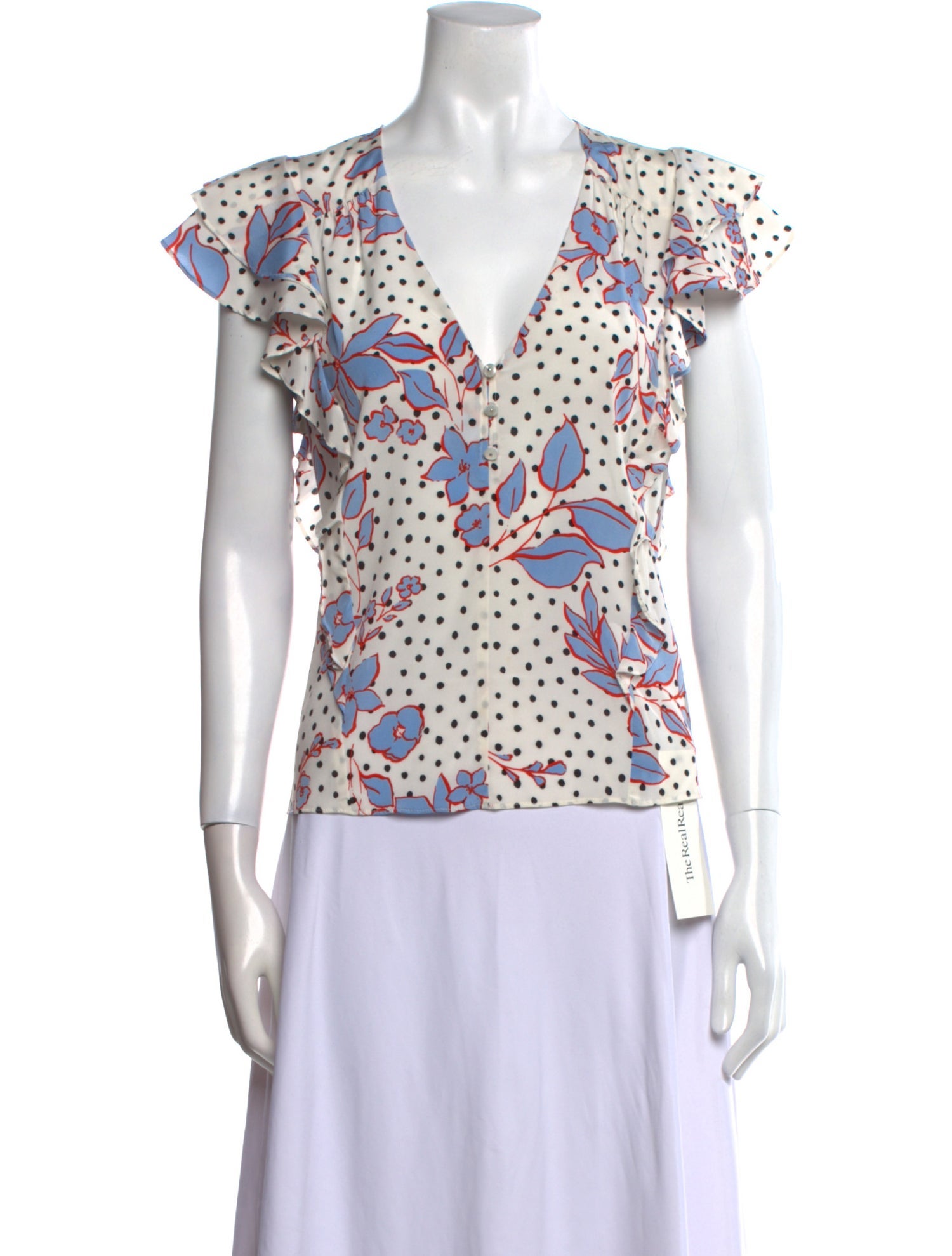 Veronica Beard Silk Floral Print Blouse