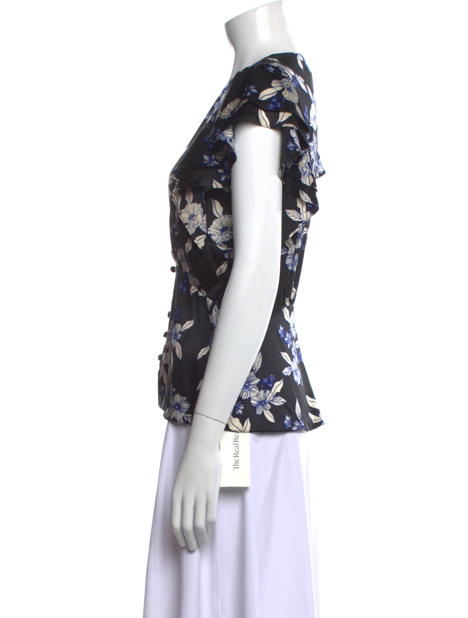 Veronica Beard Silk Floral Print Blouse