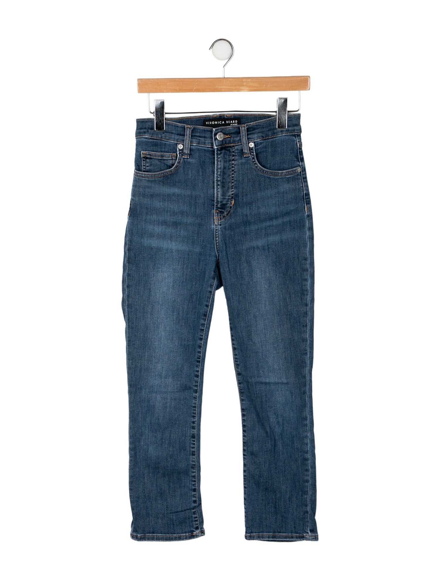 Veronica Beard Mid-Rise Straight Leg Jeans