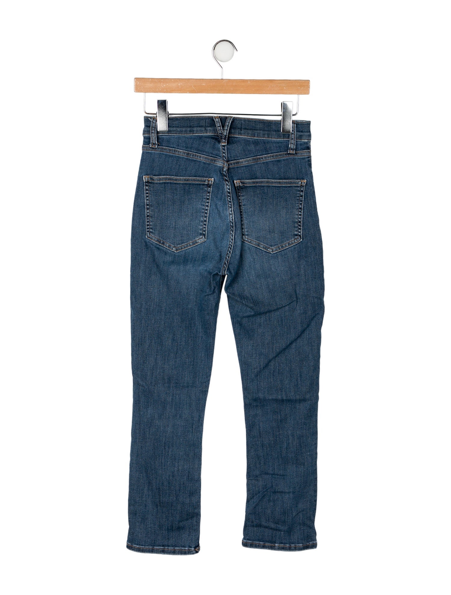 Veronica Beard Mid-Rise Straight Leg Jeans