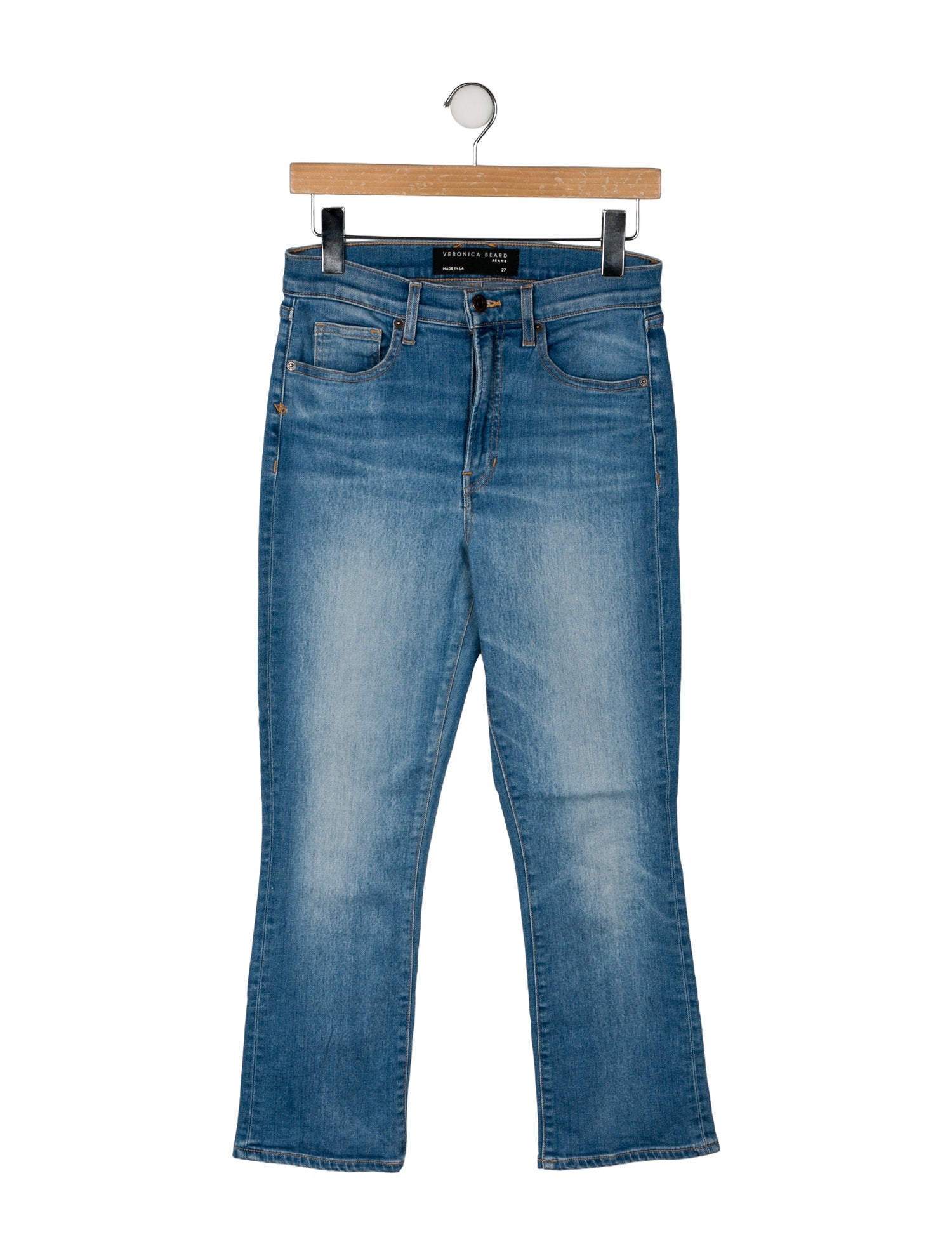 Veronica Beard Mid-Rise Straight Leg Jeans