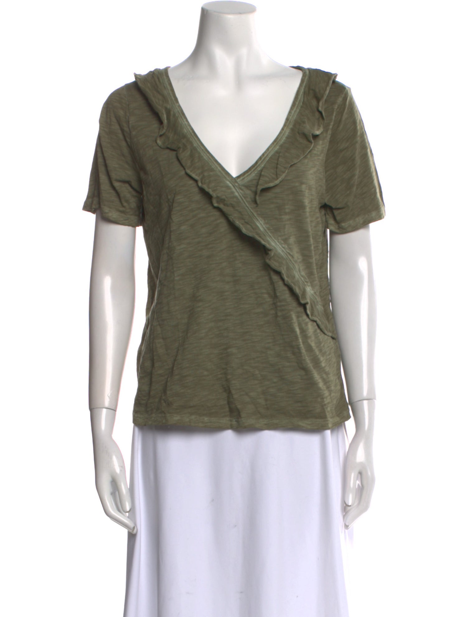 Veronica Beard V-Neck Short Sleeve T-Shirt