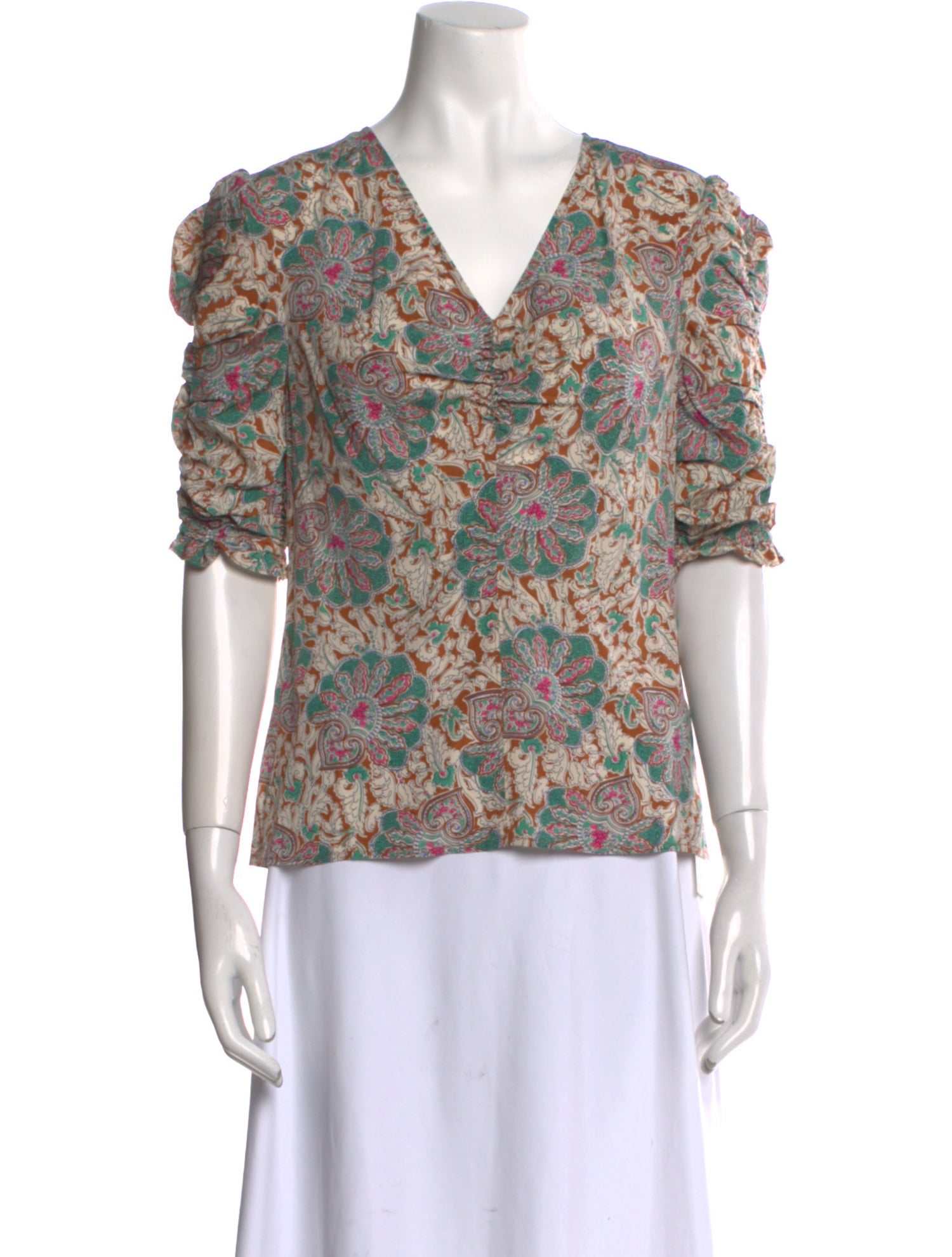 Veronica Beard Silk Floral Print Blouse