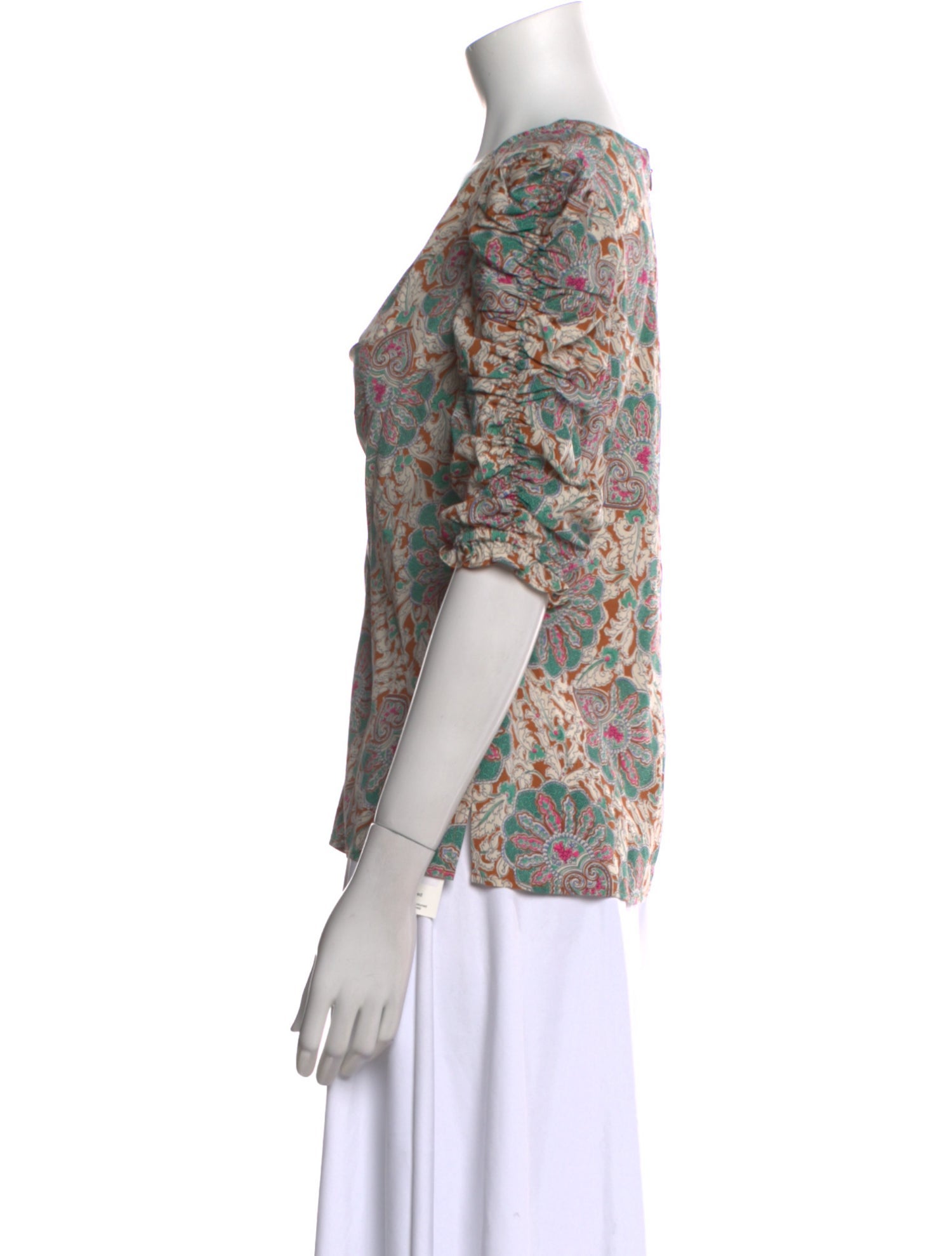 Veronica Beard Silk Floral Print Blouse